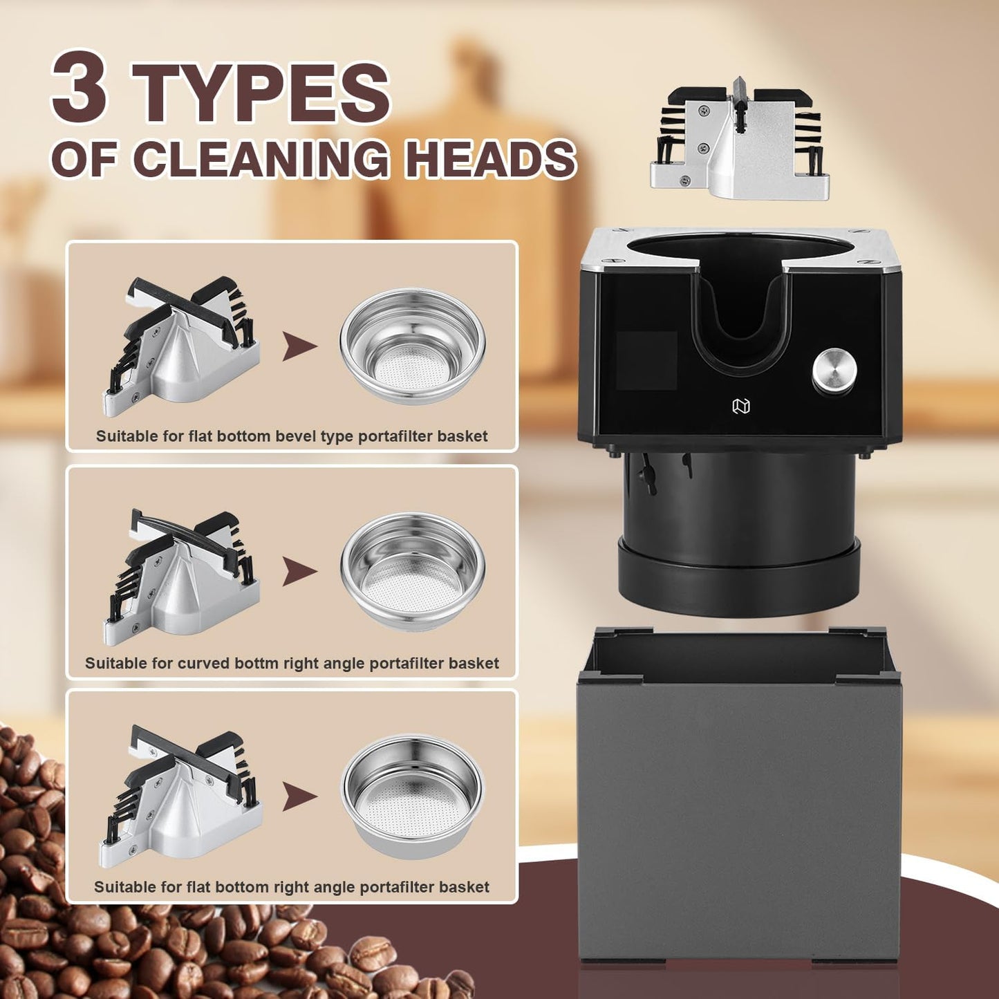 NUETRAL NS300 Pro Electric Portafilter Cleaner-Automatic Coffee Grounds Cleaning Machine-Knock box for Espresso coffee-Espresso Puck Sucker-Innovative Espresso Machine Accessories