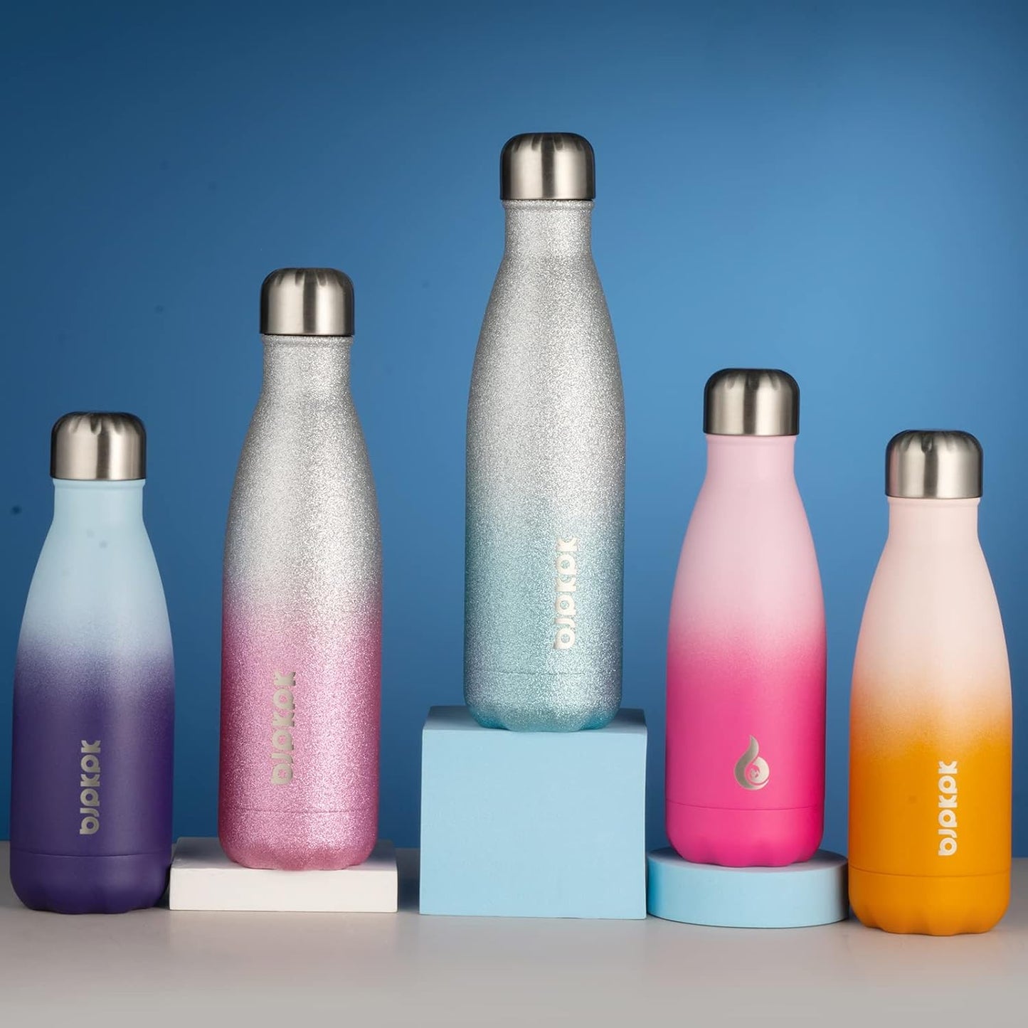 BJPKPK Stainless Steel Insulated Water Bottles Dishwasher Safe Water Bottle Keep Cold And Hot,Angel White