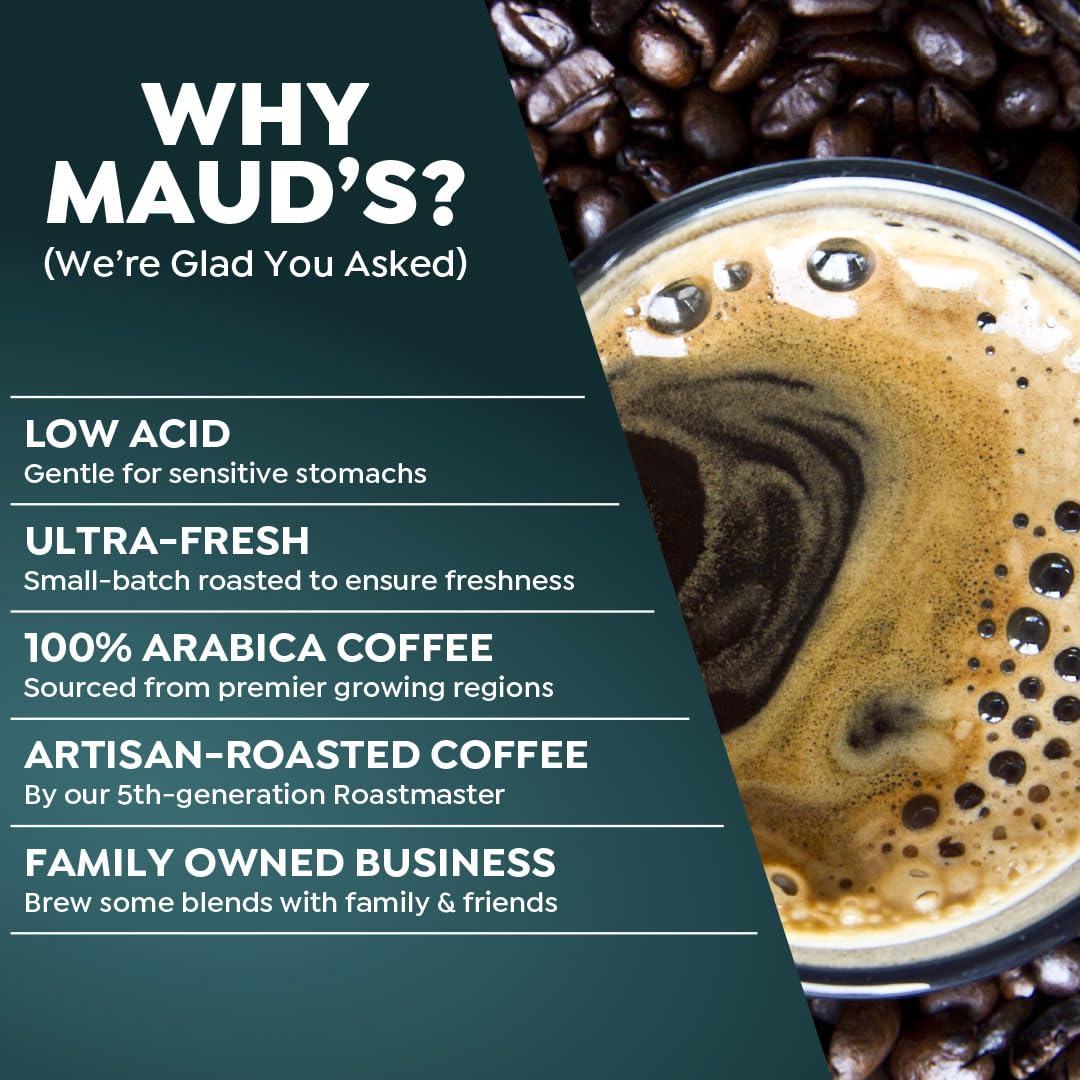 Maud's Decaf Kona Coffee Pods,100 ct, Decaffeinated Medium Roast Coffee in Recyclable Single Serve Pods – 100% Arabica Coffee, Compatible with Keurig K Cups Maker