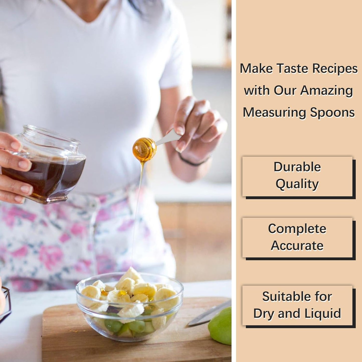 1PCS 1tbsp(3tsp, 15 ml) Single Measuring Spoon, Stainless Steel Individual Teaspoon, Metal Measure Scoop with Gift Box