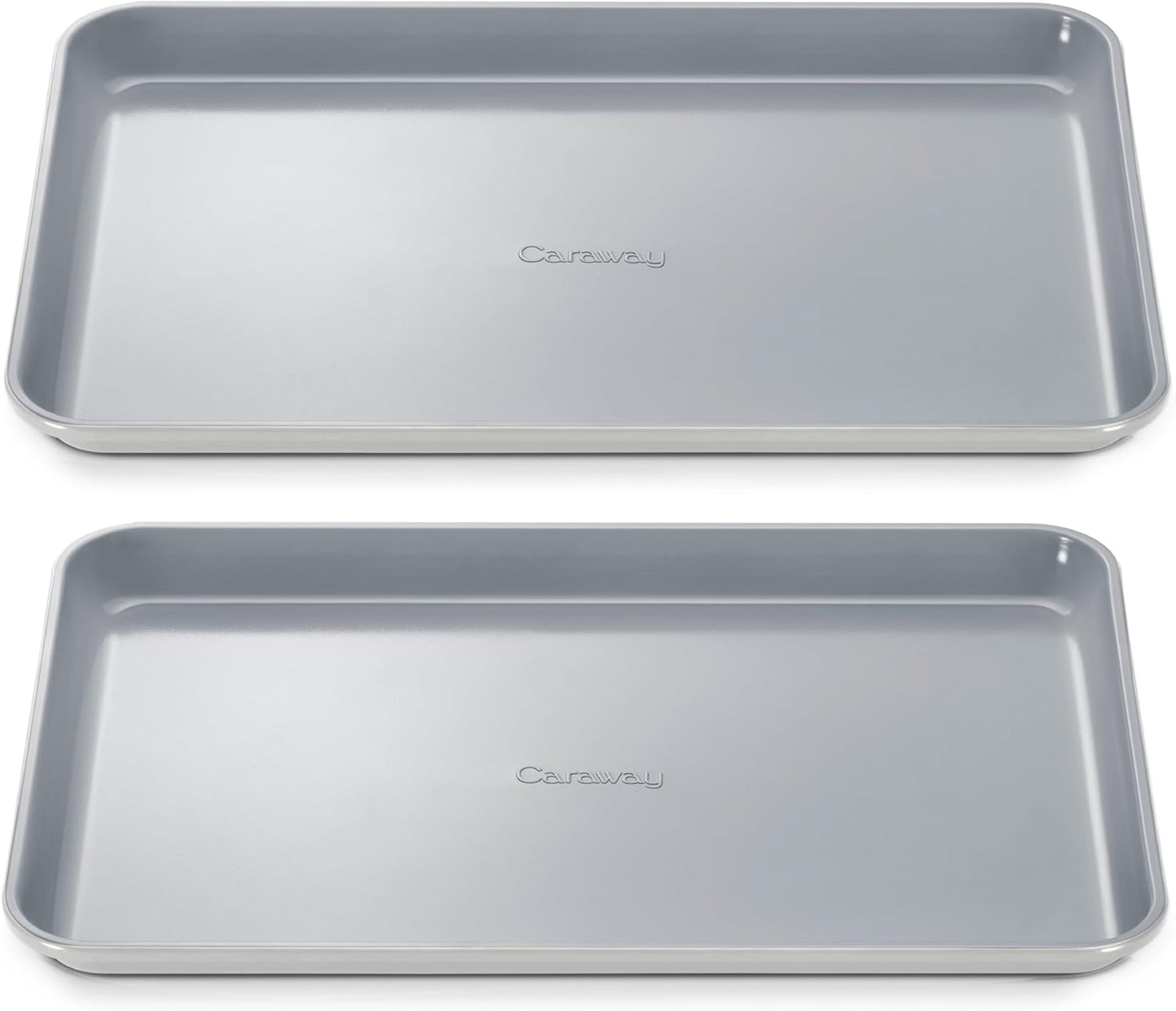 Caraway Non-Stick Ceramic Medium Baking Sheet - Naturally Slick Ceramic Coating - Non-Toxic, PTFE & PFOA Free - Perfect for Baking, Roasting, and More - Medium (15" x 10") - Gray