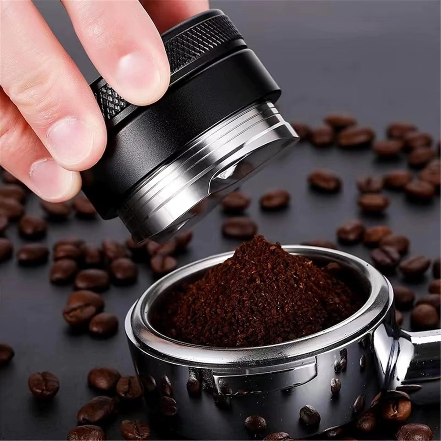 58mm Coffee Tamper & Distributor Set, 58mm Espresso Tamper Set with Stainless Steel Flat Base, Calibrated Spring Loaded Tampers Set with Cleaning Brush, Breville Espresso Accessories Kit