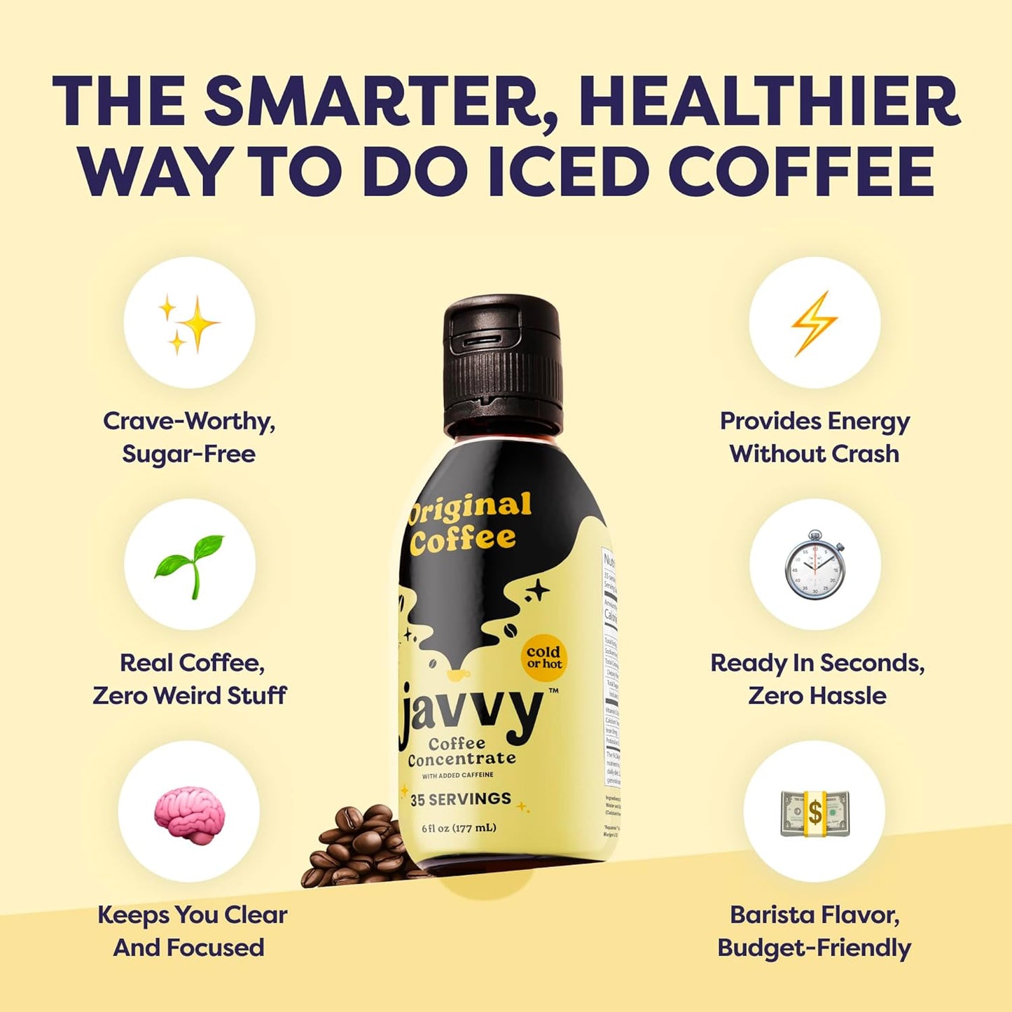 Coffee Concentrate - Cold Brew Coffee, Perfect for Hot or Iced Instant Coffees, Hot Drinks, Cold Brew Concentrate, 35 Servings – Original
