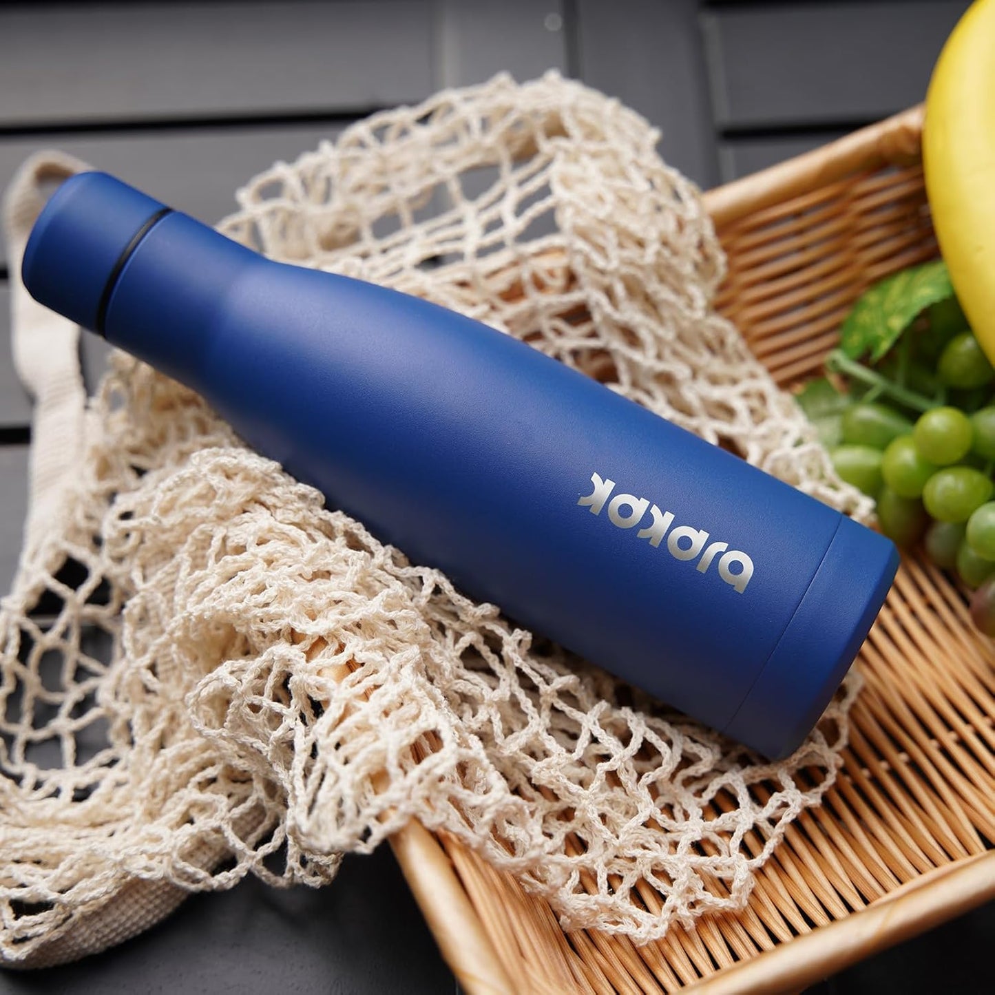 BJPKPK 25oz Insulated Water Bottle Double Wall Vacuum Insulated Stainless Steel Water Bottles for Spots Keep Cold and Hot,Dark Grey