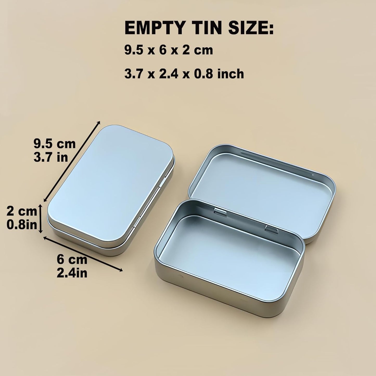 Small Metal Box With Lid-Cookie Tins Metal Tins With Lids Lens Wipes Storage Container Mini Portable Box,Empty Hinged Tin,For Organize Mint Candy Jar,Sewing Tools,DIY Gift Boxes(Silvery, 20 Pcs)