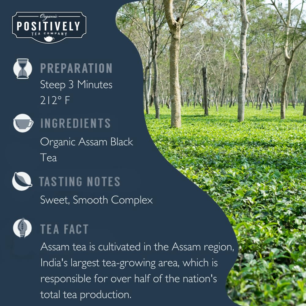 Organic Positively Tea Company, Black Tea Sampler, Loose Leaf, 4 Ounce, 3 Pack