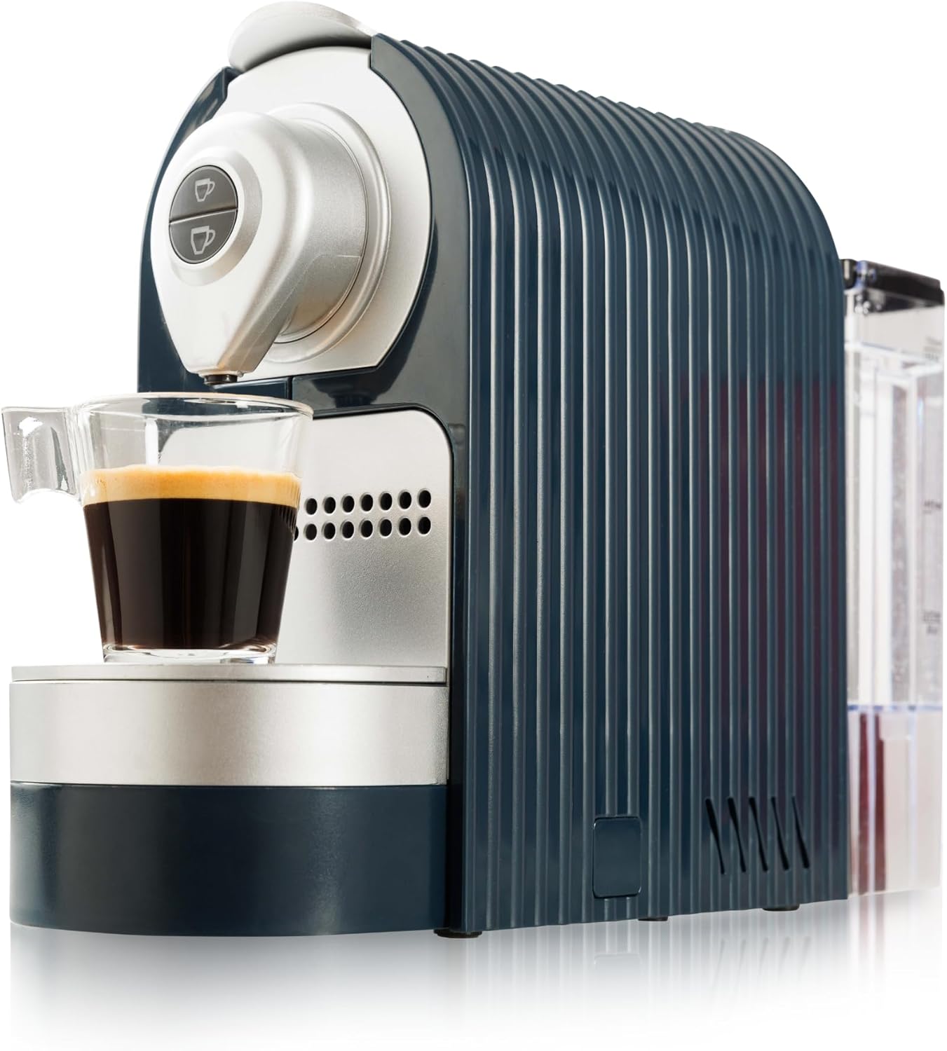 Mixpresso Blue Espresso Machine for Nespresso Compatible Capsule, Single Serve Coffee Maker Programmable for Espresso Pods, Premium Italian 19 Bar High Pressure Pump 27oz, 1400w Capsule Coffee Maker