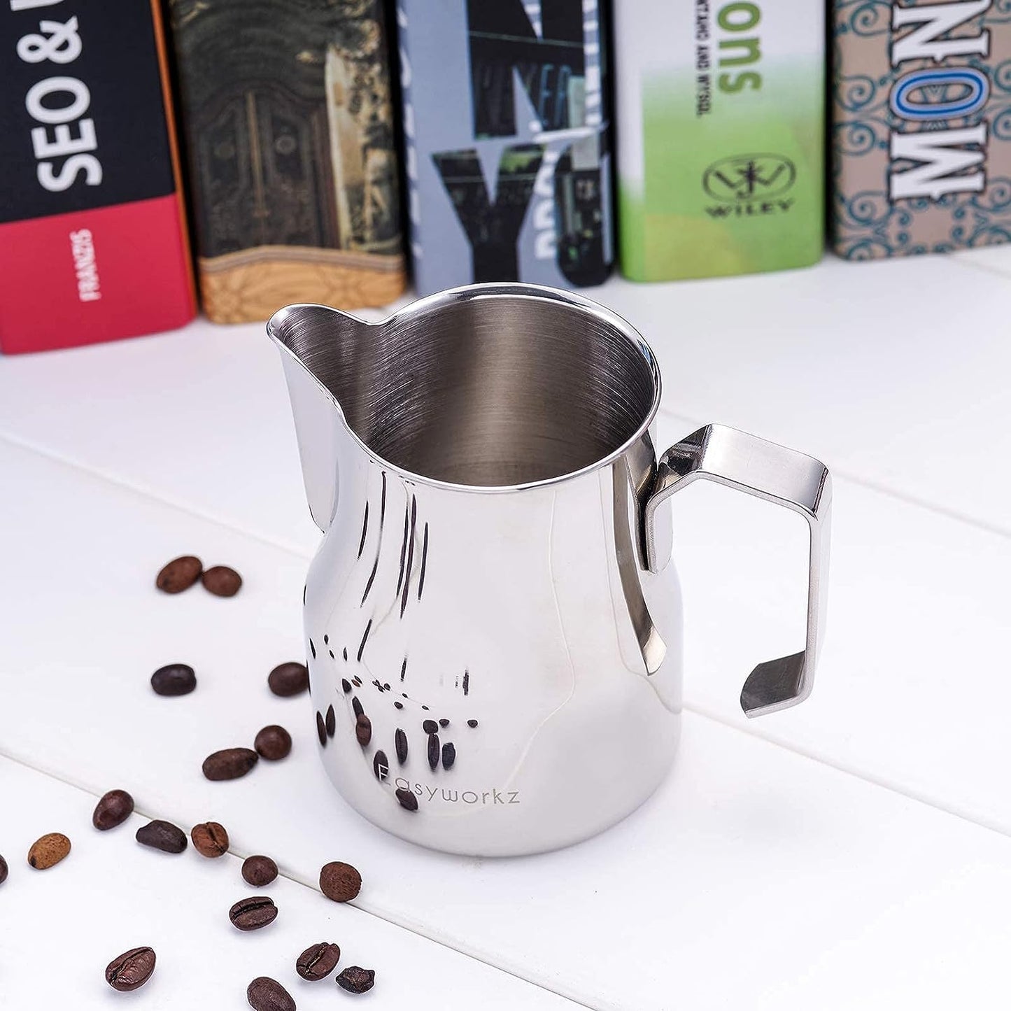 Easyworkz Espresso Steaming Pitcher Stainless Steel 15 oz Coffee Frothing Picther Milk Jug Cappuccino Latte Art Cup