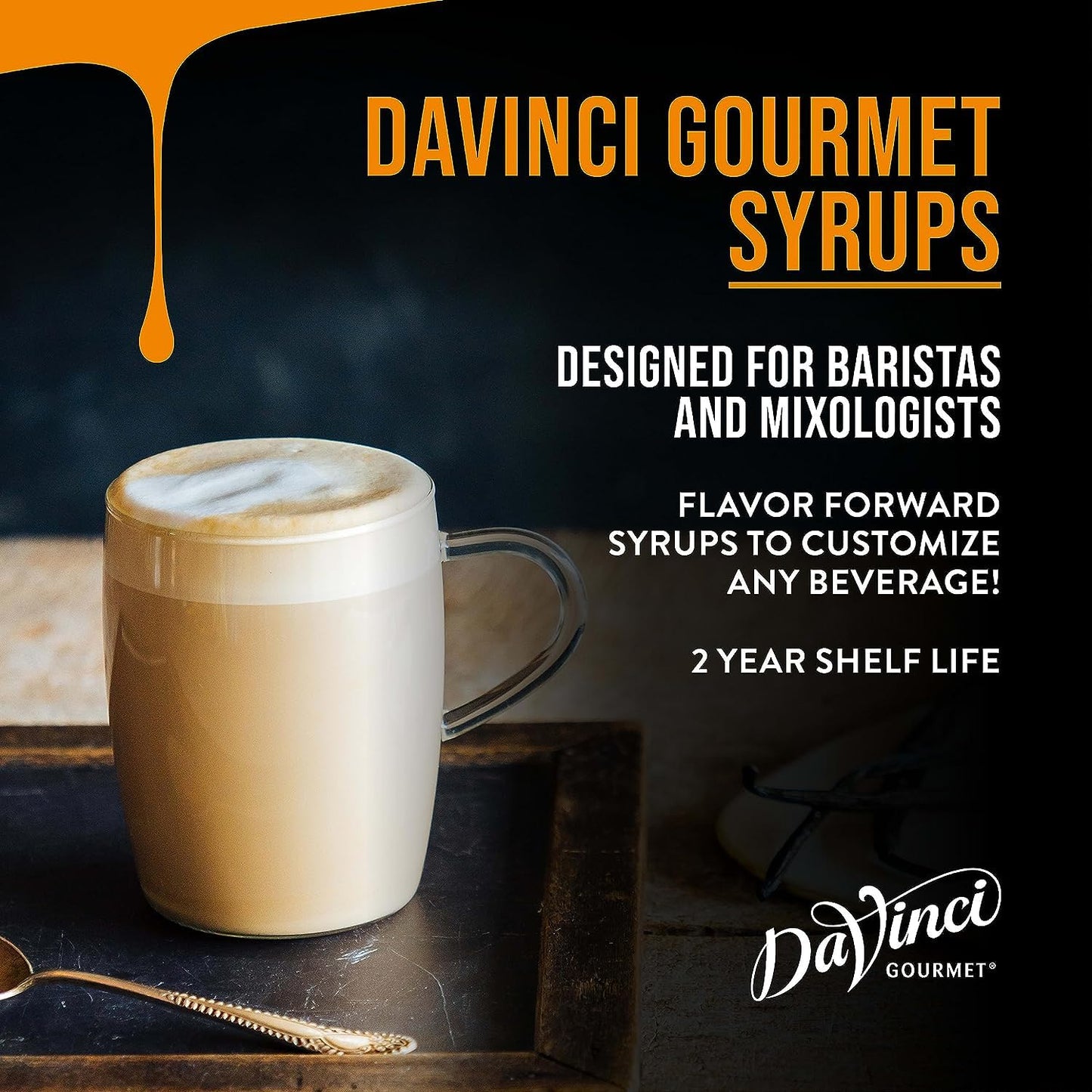DaVinci Gourmet Classic Cookie Dough Syrup, 25.4 Fluid Ounces (Pack of 4)
