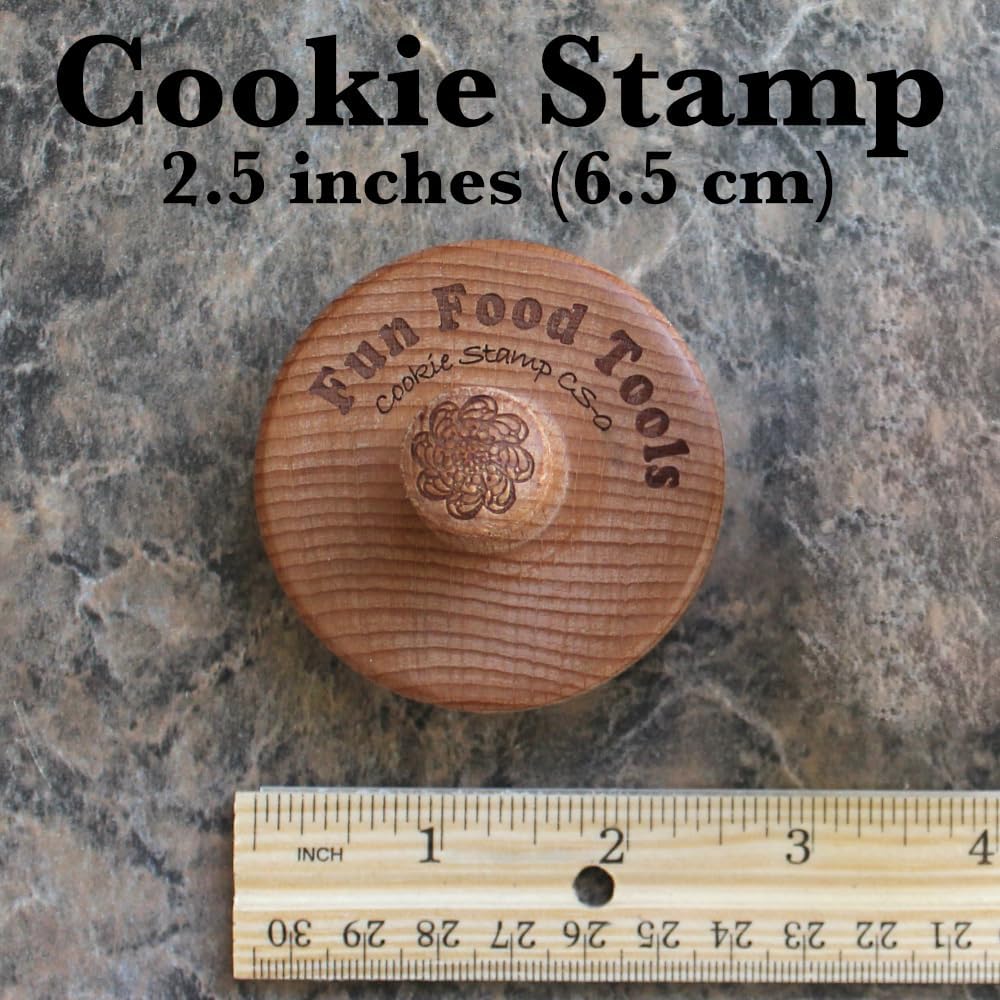 Wood Cookie Stamp, 2.5 Inch (Water Lily CS-075)
