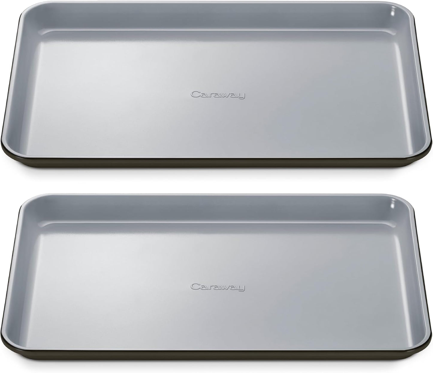 Caraway Non-Stick Ceramic Medium Baking Sheet - Naturally Slick Ceramic Coating - Non-Toxic, PTFE & PFOA Free - Perfect for Baking, Roasting, and More - Medium (15" x 10") - Black