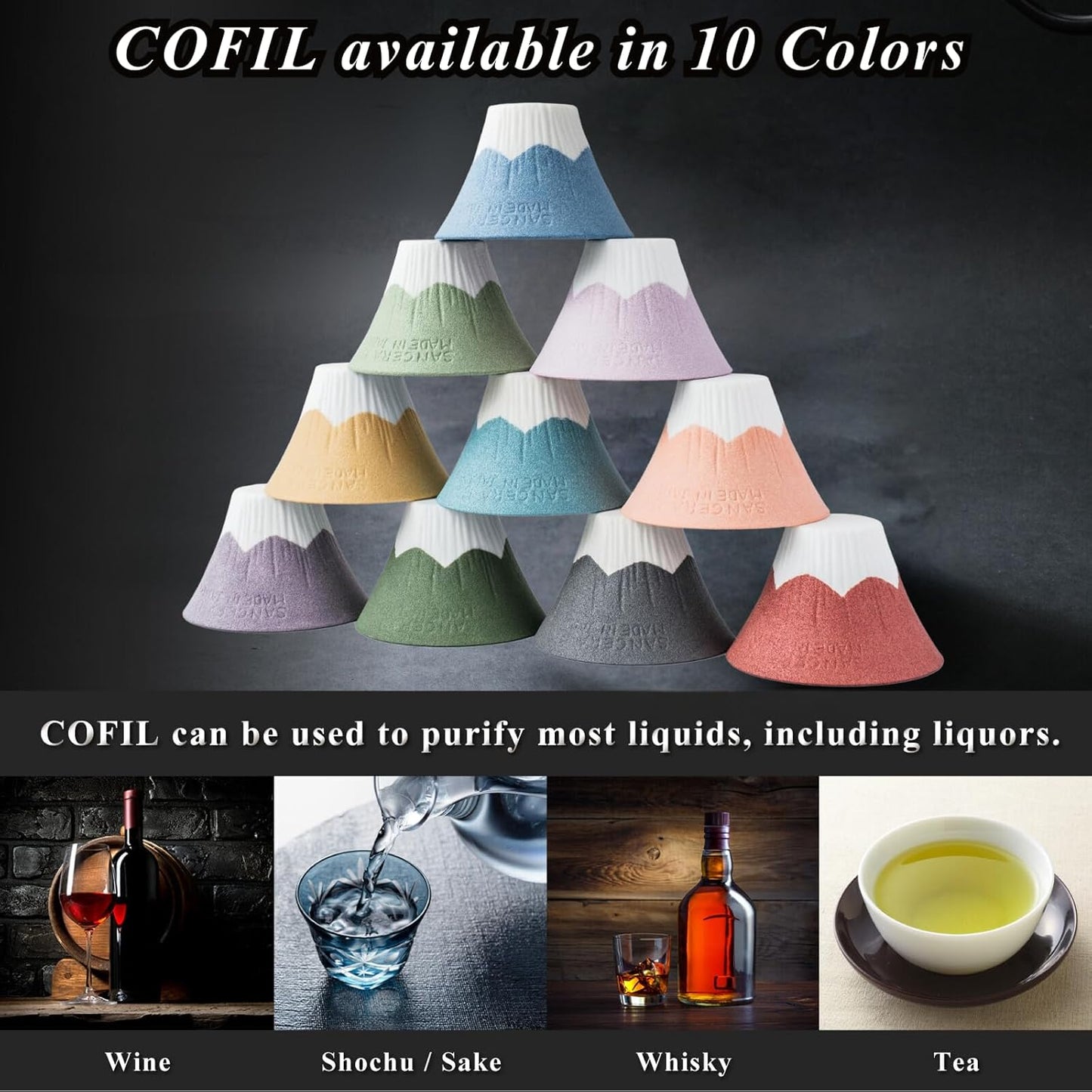 Ceramic Reusable Coffee Filter Dripper Paperless Sustinable Mt. Fuji Made in Japan (Red)