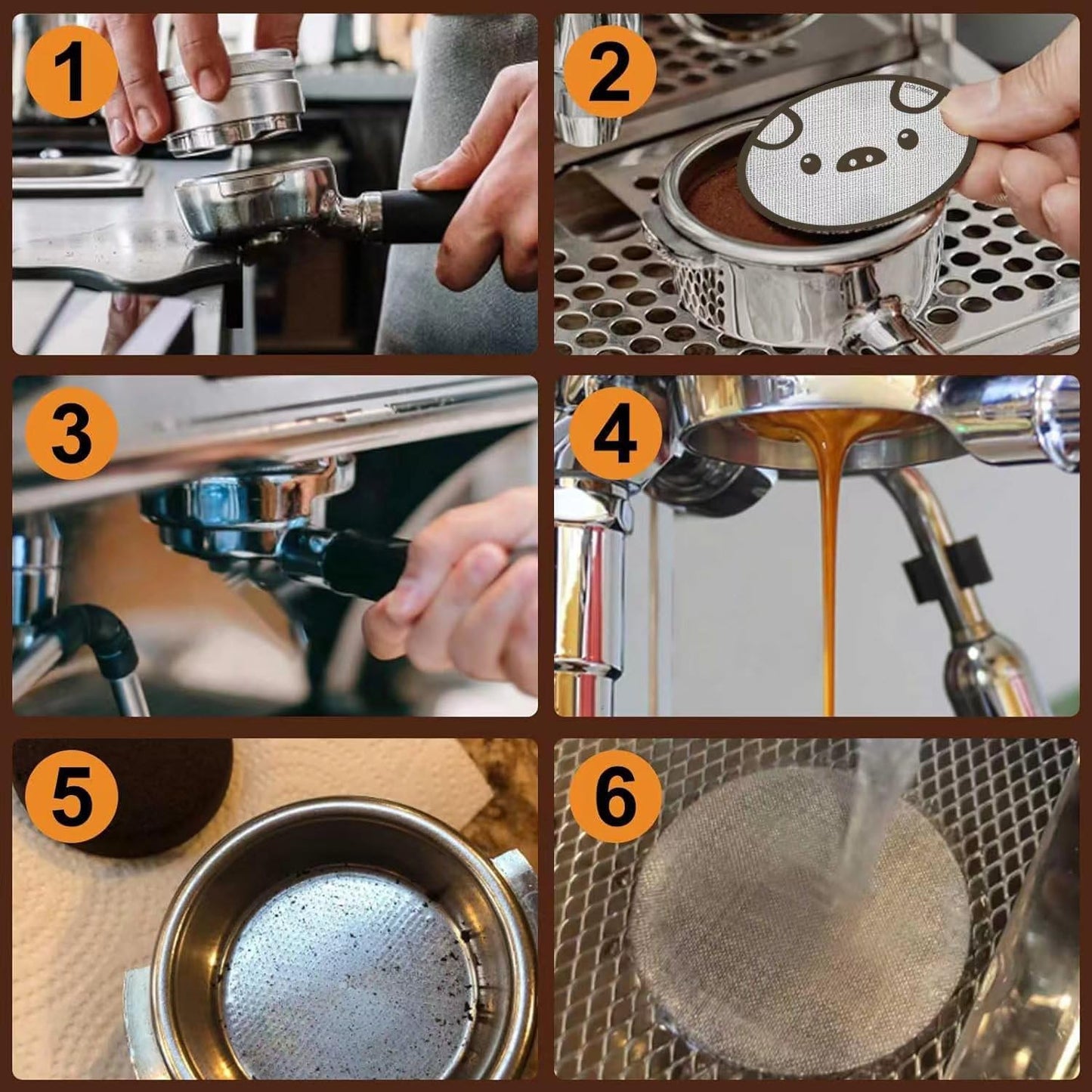 58.5mm Espresso Puck Screen, Lower Shower Screen, Metal Coffee Reusable Filter for 58mm Espresso Portafilter Basket, 1.7 Thickness(Piggy)