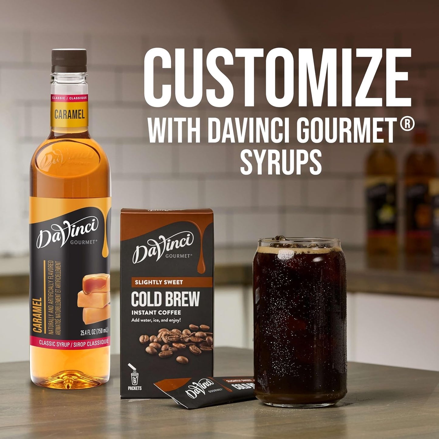 DaVinci Gourmet Caramel Instant Cold Brew Starter Kit