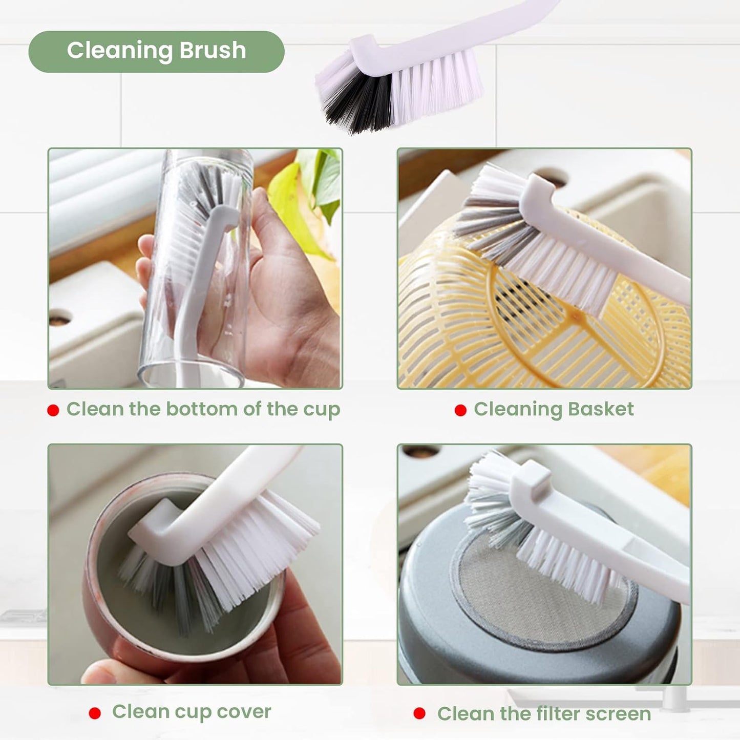 6Pack Kitchen Cleaning Brush Set,Deep Clean Gas Stove Brass Brush, Kitchen Sink Nylon Brushes,Cooktop Scraper,Stiff Bristles Rust Removing and Dust, Scrubber Brush for Range Hood Grease Grime
