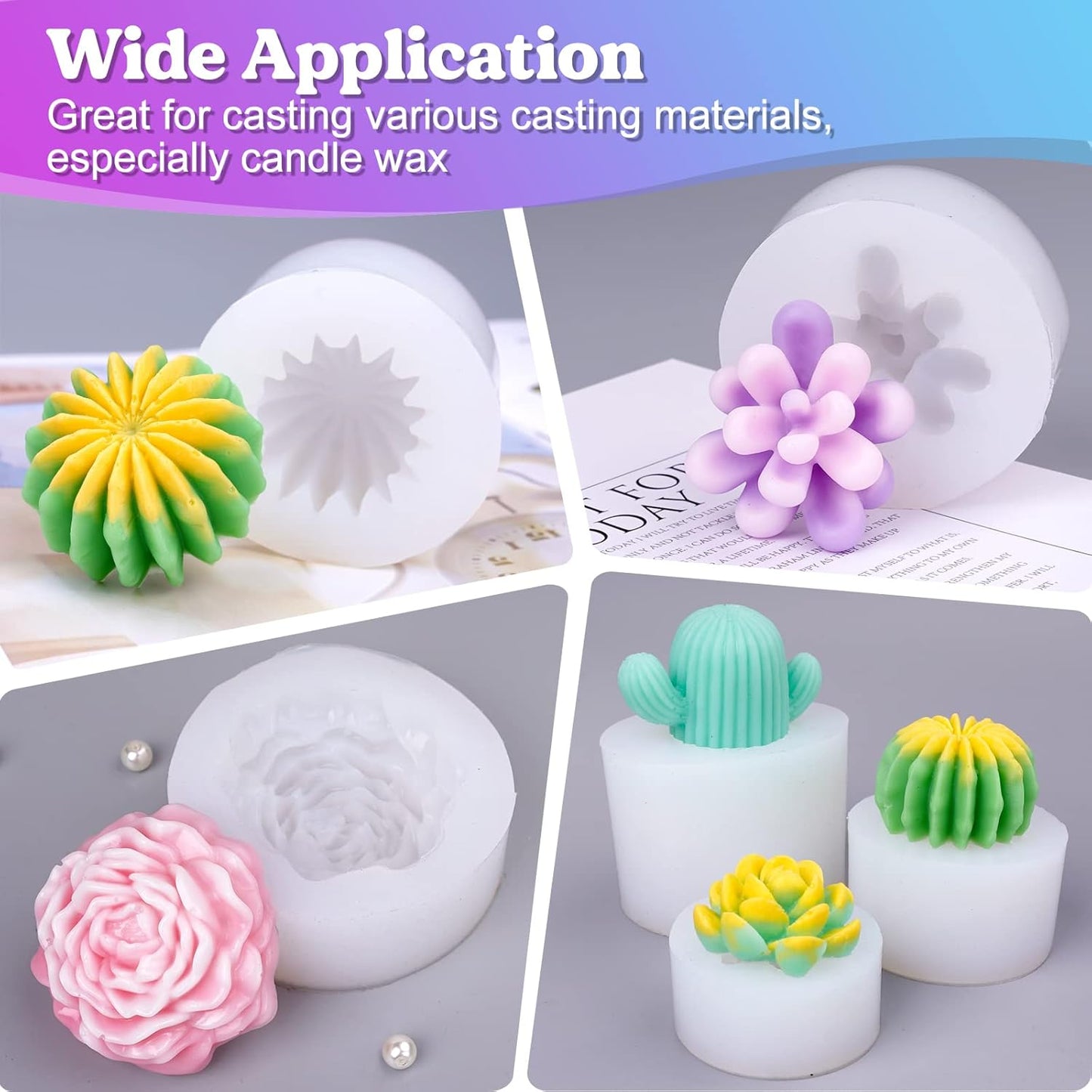 LET'S RESIN Silicone Mold Making Kit 0A, Extra Soft & Elastic Molding Silicone 70.5oz, Liquid Silicone for Mold Making Platinum Cure, Ideal for 3D Silicone Molds, Candle Molds, Soap Molds, Resin Molds