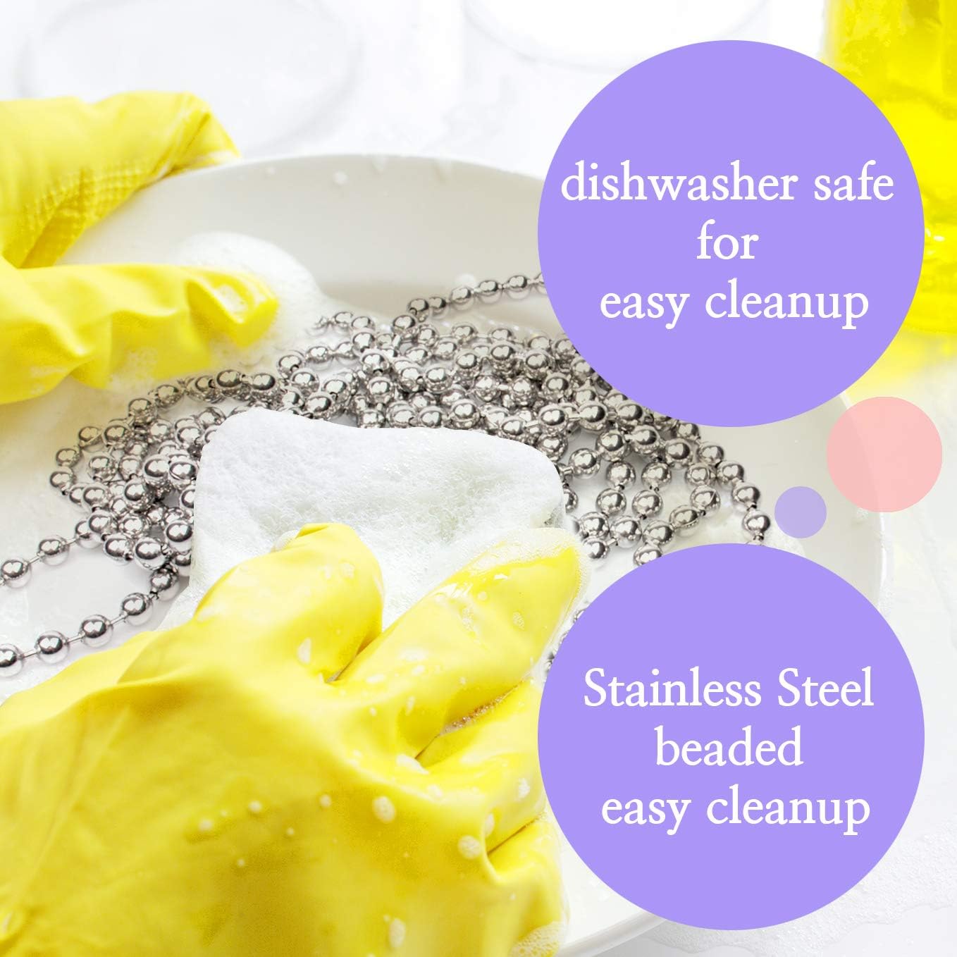 Durable Baking Supplies: Stainless Steel Chain Pie Weights, Reusable and Easy to Clean, Odorless, Safe Pie Weights for Pie Crusts, Oven Safe Baking Beads (15 feet)