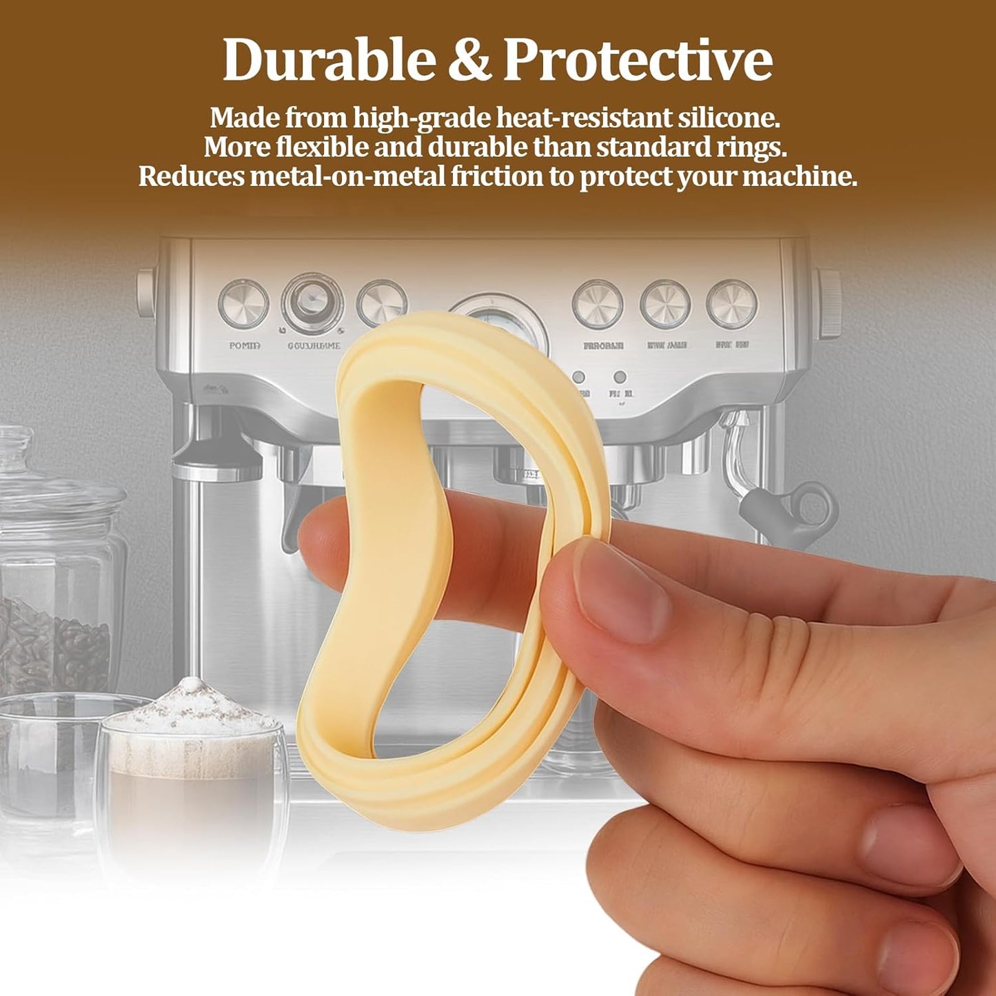 Silicone Steam Ring for Breville Espresso Machines 54mm, Compatible with Multiple Models Leak-proof Gasket, Replaceable, Good Seal, Better Extraction (2 Pack）