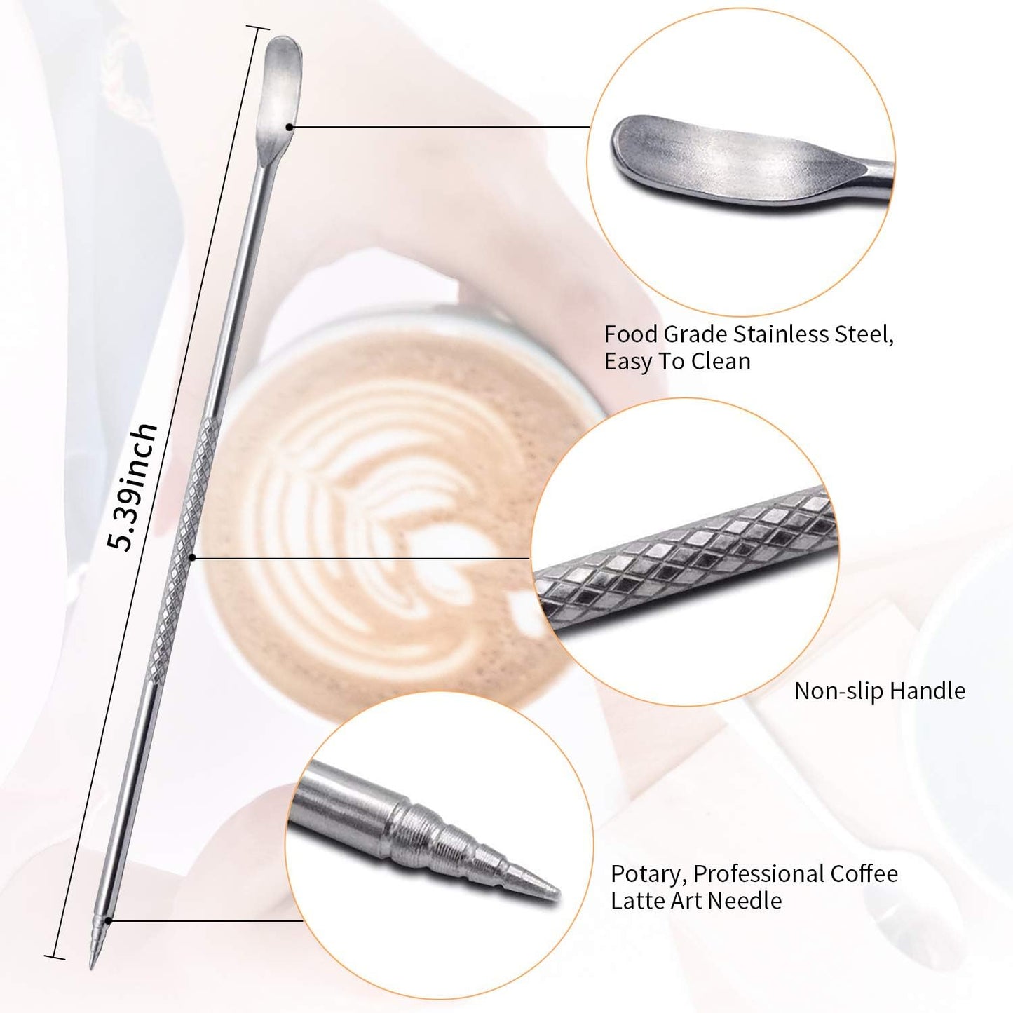 Milk Frothing Pitcher, 20OZ/600ML Stainless Steel Espresso Steaming Pitcher Coffee Milk Frother Cup with Decorating Art Pen for Espresso Machine, Milk Frother, Latte Art Black