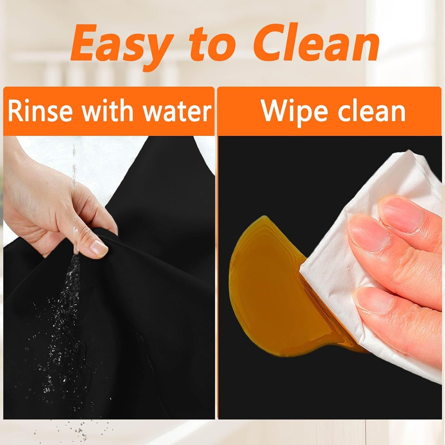 35.4''x23.6''(90cmx60cm) Extra Large Silicone Mat for Kitchen Counter, Heat Resistant Countertop Protector, Non-Slip Waterproof Kitchen Island Mat, Easy to Clean, Dark Gray