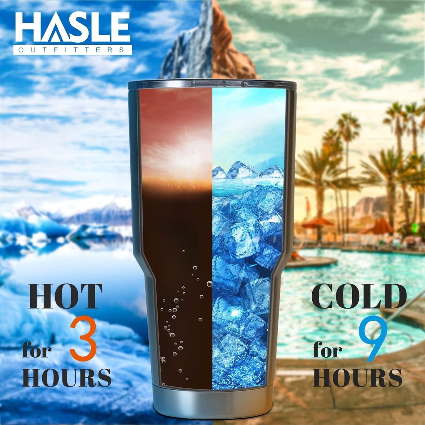 HASLE OUTFITTERS 30oz Stainless Steel Tumbler, Double Wall Vacuum Insulated Travel Mug Tumbler, Durable Insulated Coffee Mug, Gift Box Set (Grey, 12)