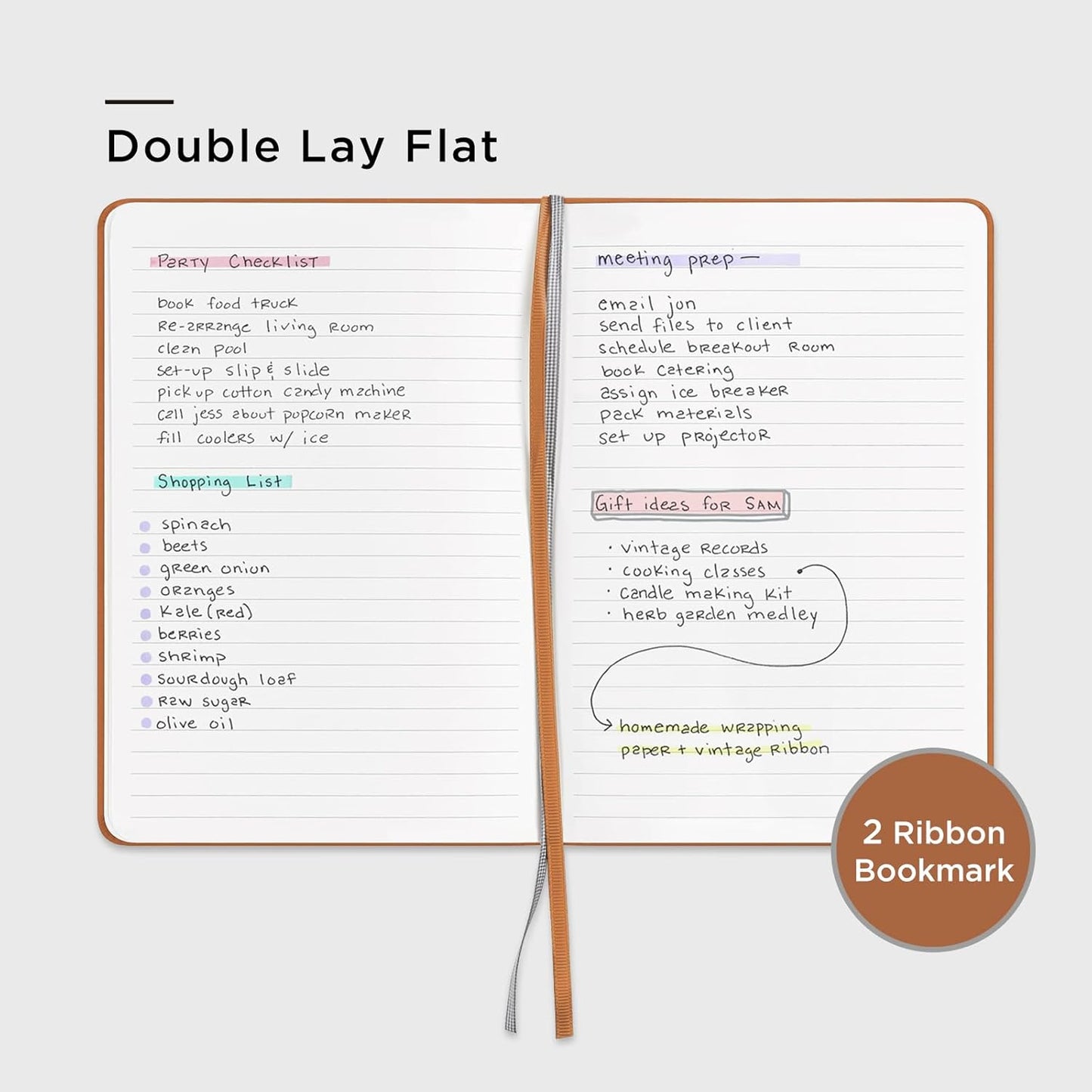 &And Per Se Lined Journal Notebook, 160 Pages, A5 5.7 x 8 inches College Ruled Thick Paper Notebook Journals for Writing, Hardcover Notebooks for Women Men Office School (1 Pack, Light Brown)