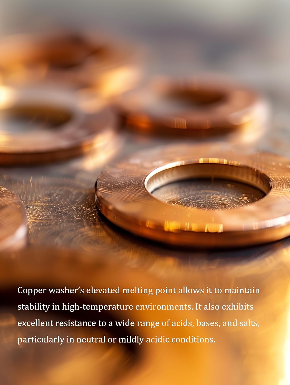 M27 Copper Flat Washer Crush Washer Sealing Ring, 27mm ID, 35mm OD, 1.5mm Thickness, 10 Pieces
