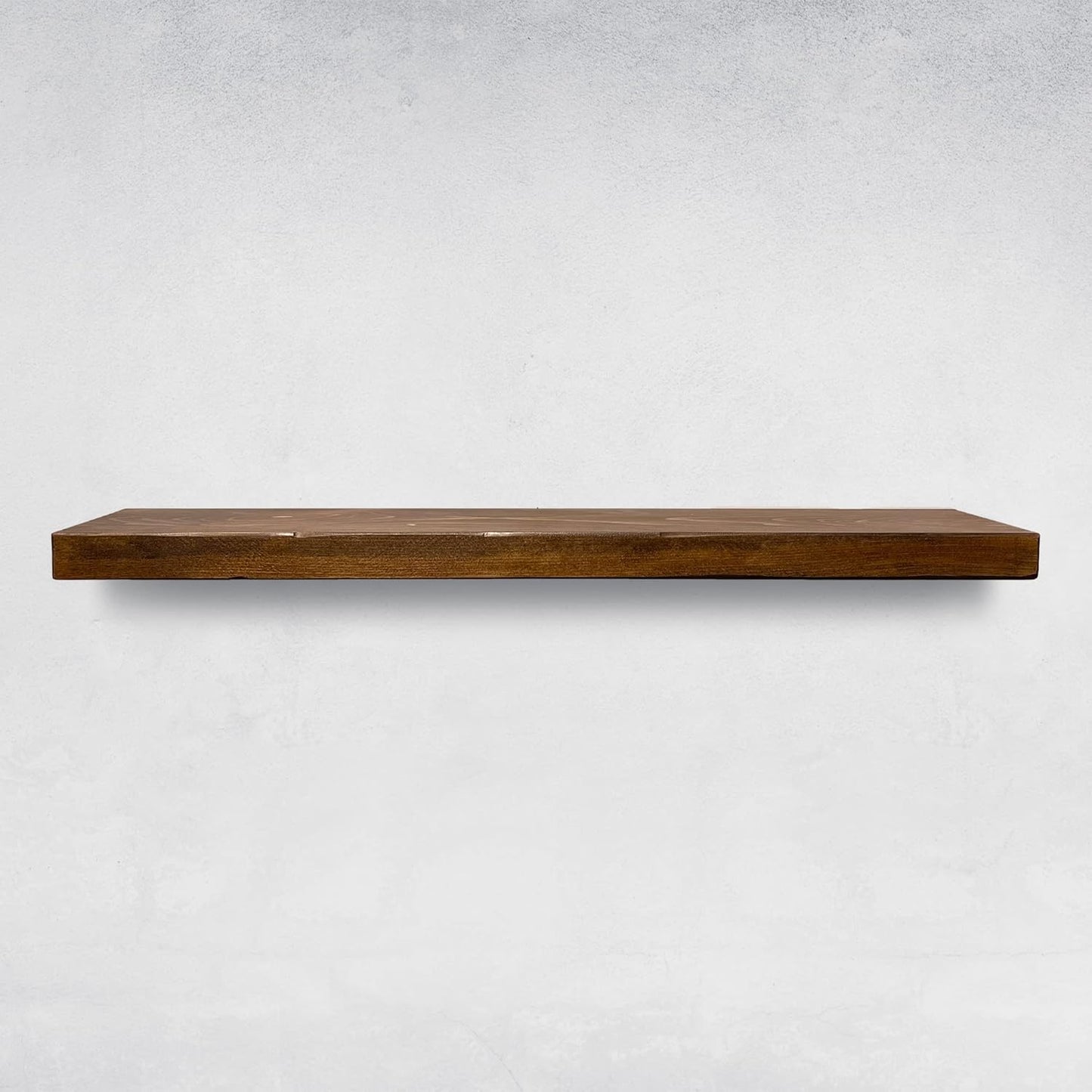 URBANDI, Rustic Floating Shelves, Set of 2, Hidden Bracket, Solid Wood, Heavy Duty, Wall Mounted Shelves, (Provincial, 36Wx6D)
