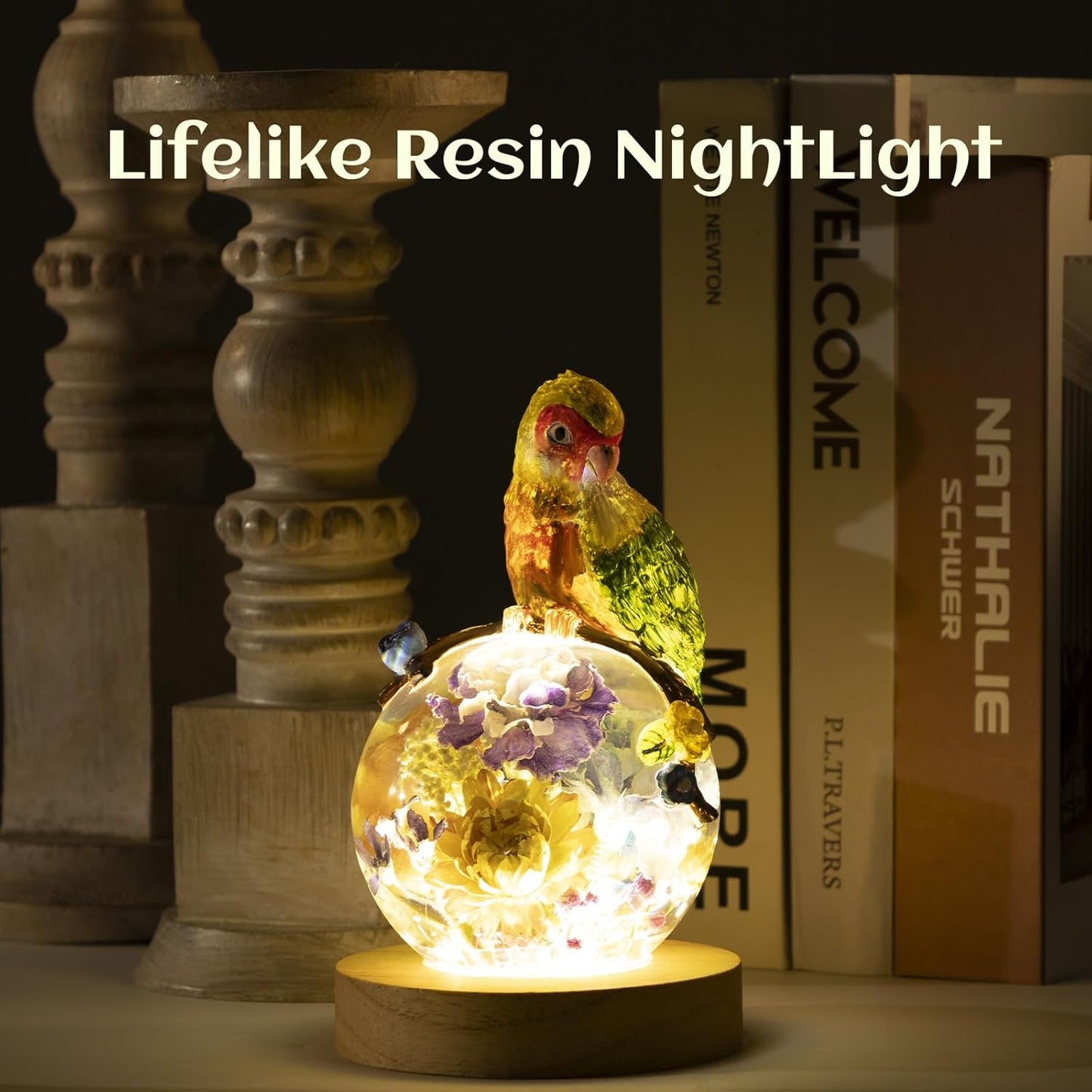 LET’S Resin Crystal Ball Resin Molds, Crystal Orb Decorative Statue Silicone Molds with Mushroom Stand and Bird Figurine,3D Sphere Epoxy Resin Molds for DIY Tabletop Decor, Housewarming Gifts