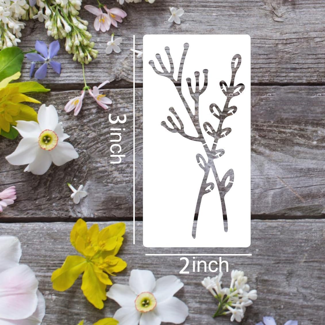 Flower Stencils for Painting on Walls Flower Stencil Floral Stencils for Crafts Paper Canvas Wood Decor