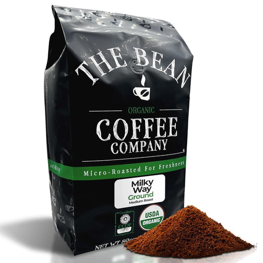 The Bean Organic Coffee Company Milky Way, Medium Roast, Ground Coffee, 5-Pound Bag, Café molido tostado orgánico
