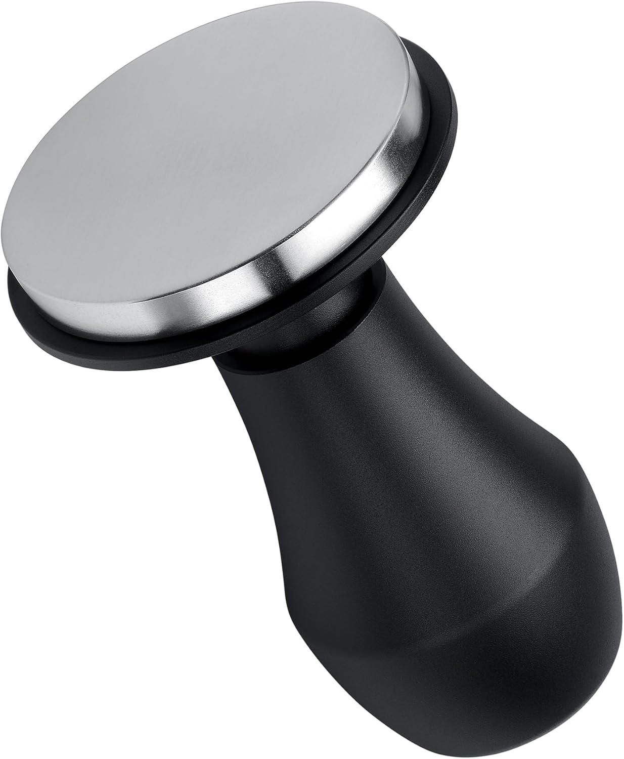 Normcore 58mm Coffee Tamper V4.1 with Click Feedback, Self-Leveling Spring-Loaded Design, 304 Stainless Steel Flat Base for 58mm Espresso Portafilters, Black Anodized Aluminum Handle