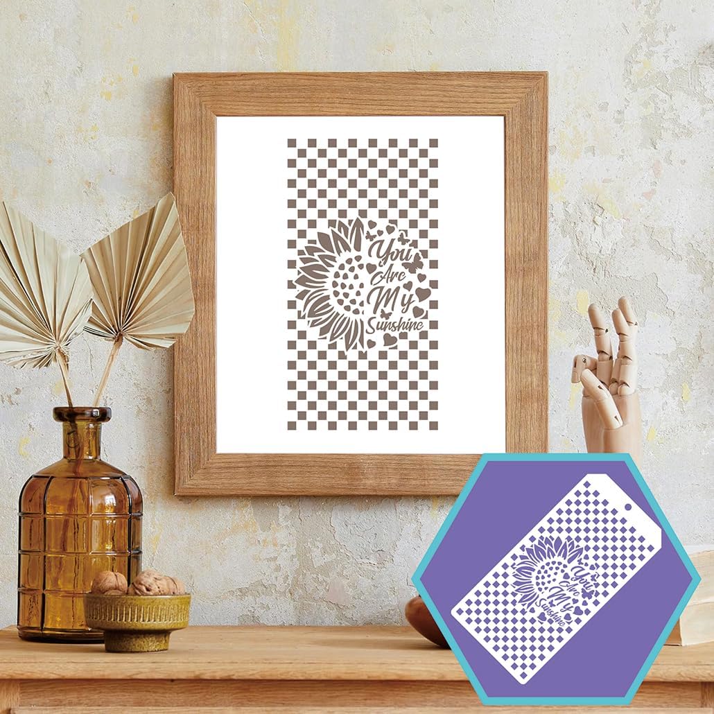 4-Pack Reusable Stencil Set for Crafting, Painting, and DIY Projects ? Durable, Versatile, and Easy-to-Use Stencils for Walls, Fabric, Wood, and More