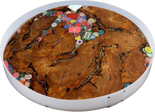 Resin Mold Large Round Deep -Kalinta 30inch Reusable Epoxy Round Molds for Resin Clock, Serving Tray Board, End Table£¬Floral Preservation Bouquet