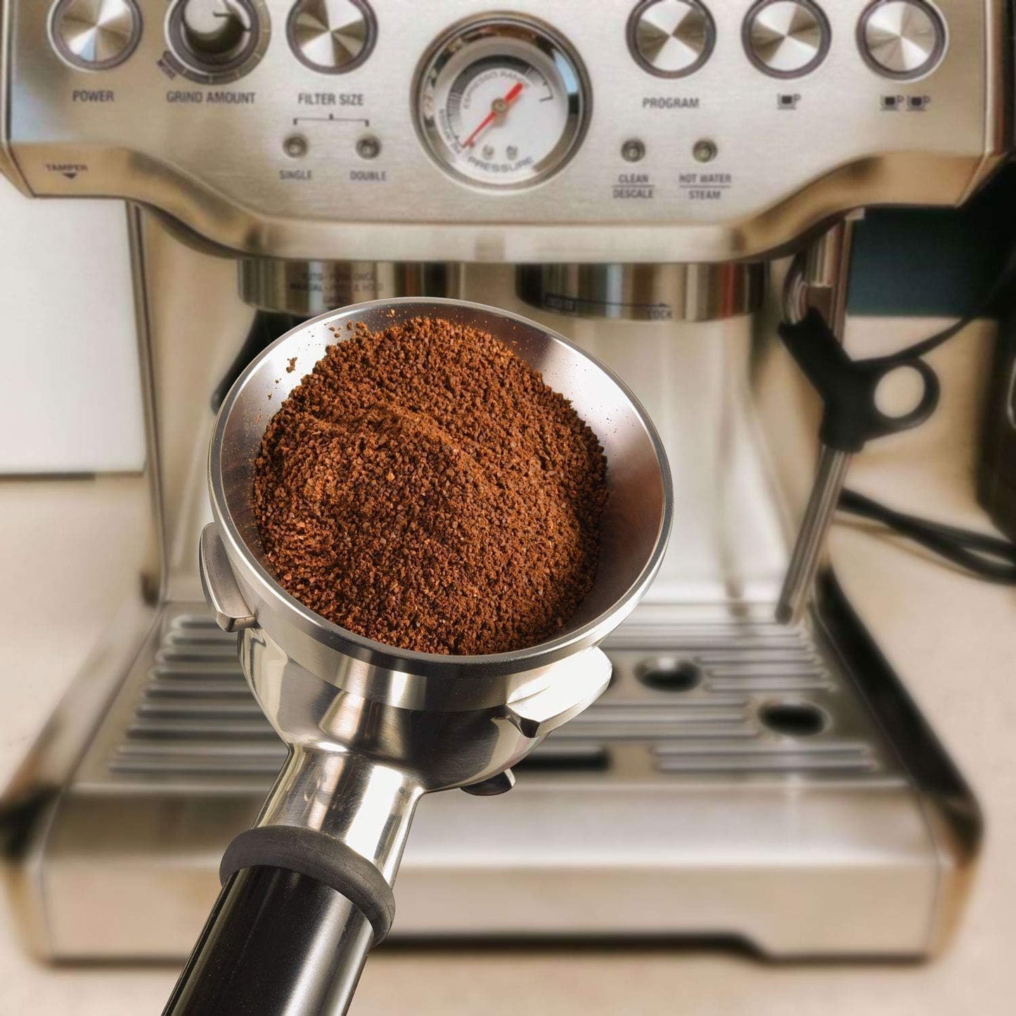 58mm Espresso Dosing Funnel LANLYSEN Magnetic Coffee Dosing Ring Stainless Steel Espresso dosing Funnel Espresso Dosing Ring with 8 Magnets Compatible with All 58mm Portafilter
