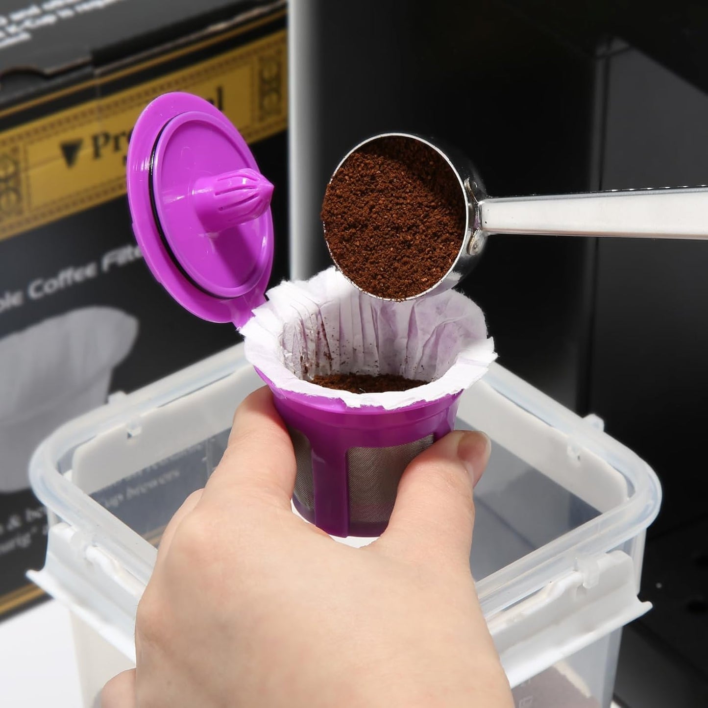 Pro Mael Disposable K Cup Coffee Filters Paper for Keurig Brewers Single Serve 1.0 and 2.0, Use with Reusable K Cup Pods, White (360 Count, Pack of 2)