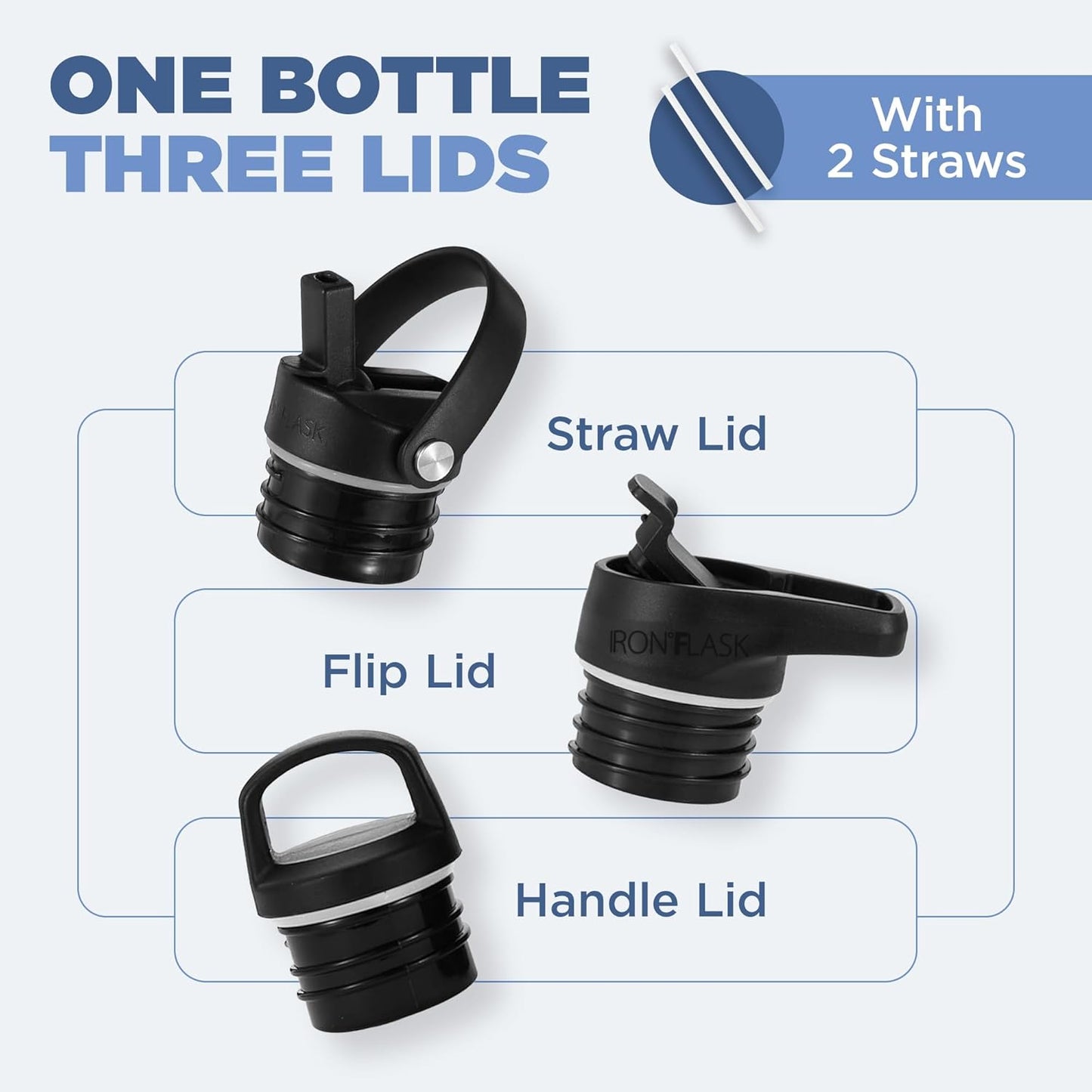IRON °FLASK Camping & Hiking Hydration Canteens - 3 Lids (Narrow Straw Lid) Leak Proof Vacuum Insulated Stainless Steel - Hot & Cold Double Walled Sports Water Bottle - Cashmere Cream, 32 Oz