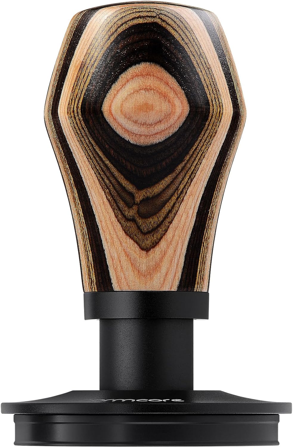Normcore 58.5mm Coffee Tamper V4.1, Espresso Spring Loaded Tamper With Titanium PVD Coating Flat Base, 15lb / 25lb / 30lbs Replacement Springs, Colorful Wood Handle