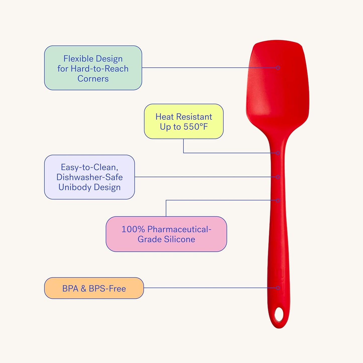 GIR: Get It Right Spoonula Silicone Spatula Scraper - 11-Inch Skinny Slate - Heat-Resistant Seamless Design - Non-Stick Flexible Mixing & Scraping - Long Spoon Spatula for Deep Jars