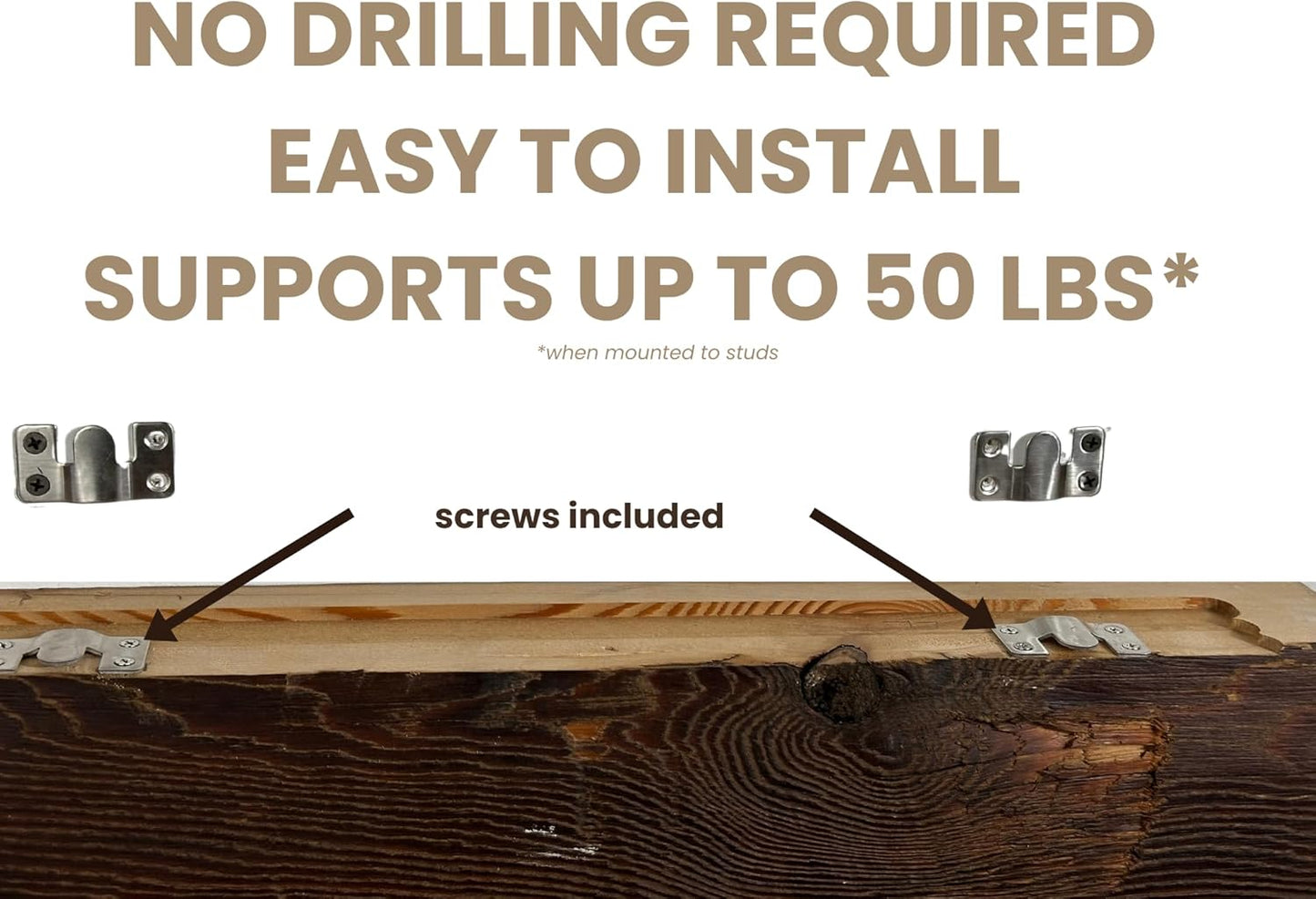 Modern Timber Craft Reclaimed Wood Floating Wall Shelf | Solid Rustic American Barnwood, Floating Shelf Brackets | 2.75" Thickness | 12" L x 5" D, Jacobean, Planed and Sanded, 3 Pack