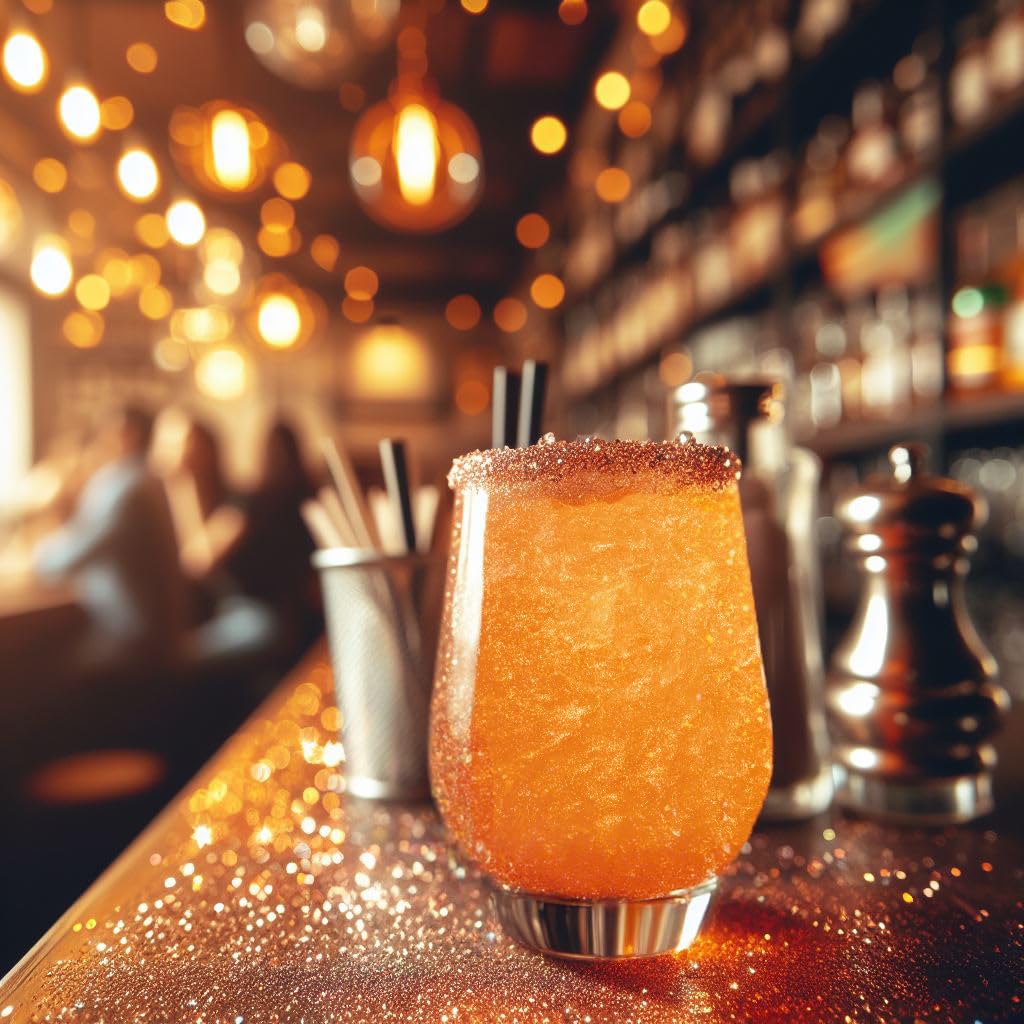 Brew Glitter Orange Edible Drink Glitter 1x 4g Jar for Cocktails, Beer, & Beverages