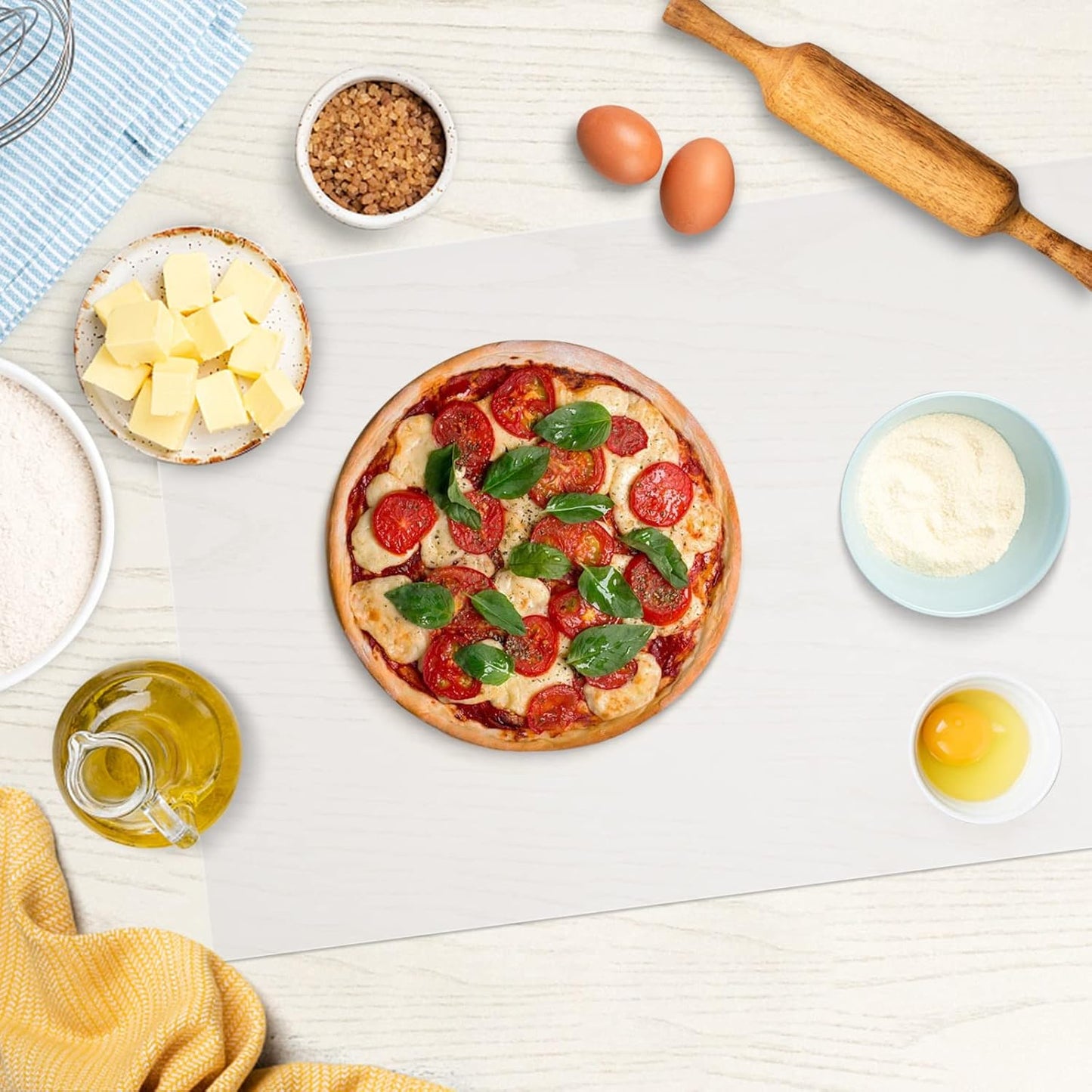 Large Silicone Heat Resistant Mat 78.7” x 15.7”, Nonslip Mats for Kitchen Counter, Countertop Protector, Nonstick Waterproof Craft Table Placemat, Translucent-White