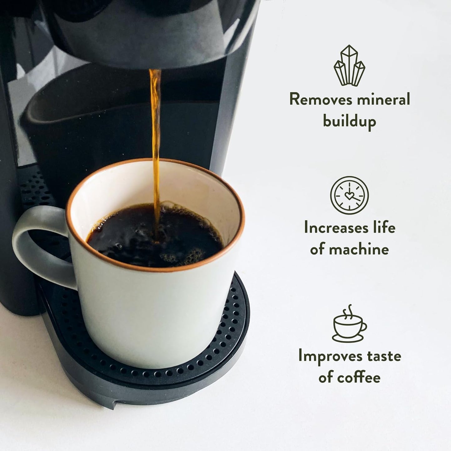 Effective Keurig Descaling Solution (2 Uses) – Universal Coffee Machine Descaler for Keurig, Nespresso, Breville, Delonghi