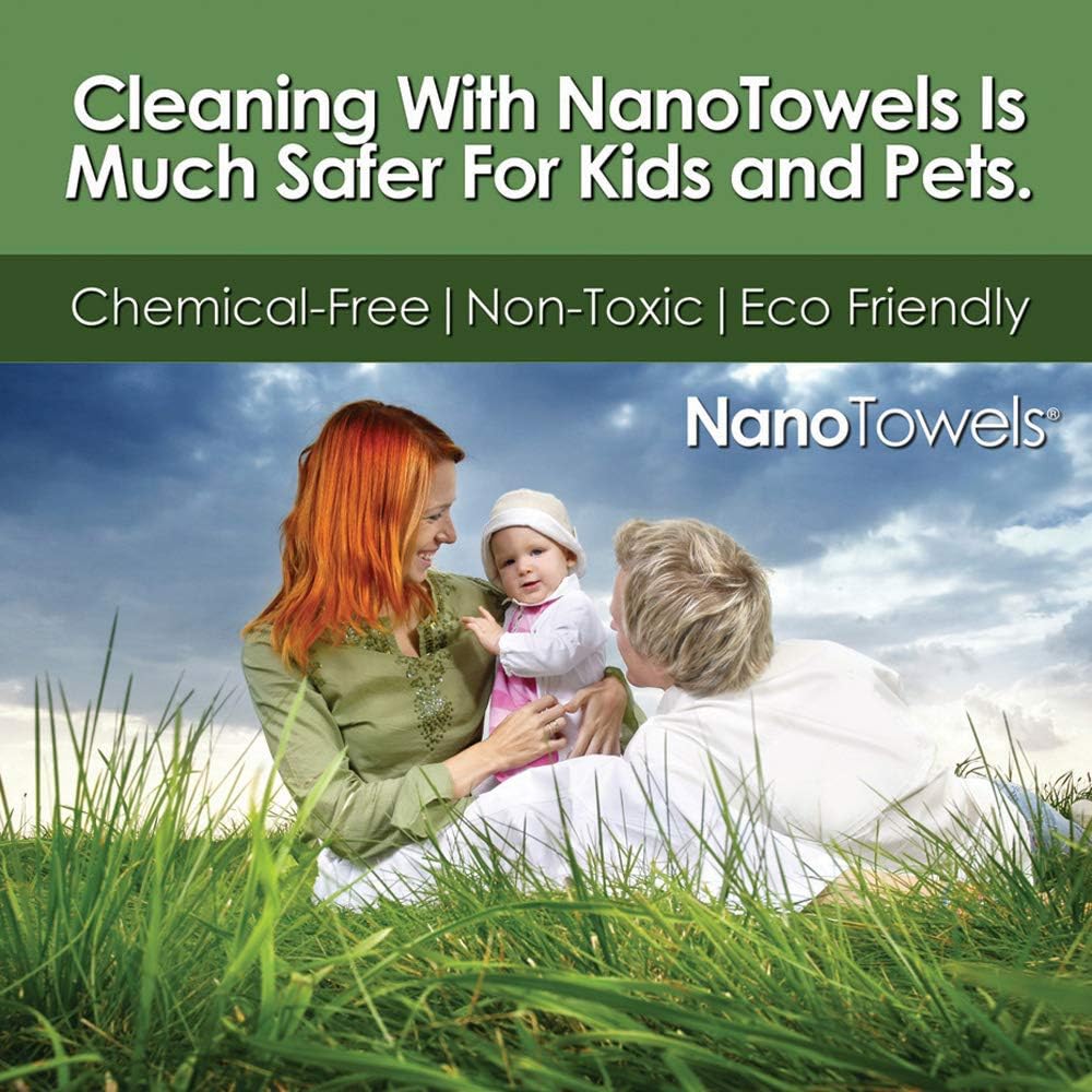 The Amazing Eco Cloth That Cleans Virtually Any Surface with Only Water. No More Paper Towels Or Toxic Chemicals. 4-Pack (14x14, Lavender)