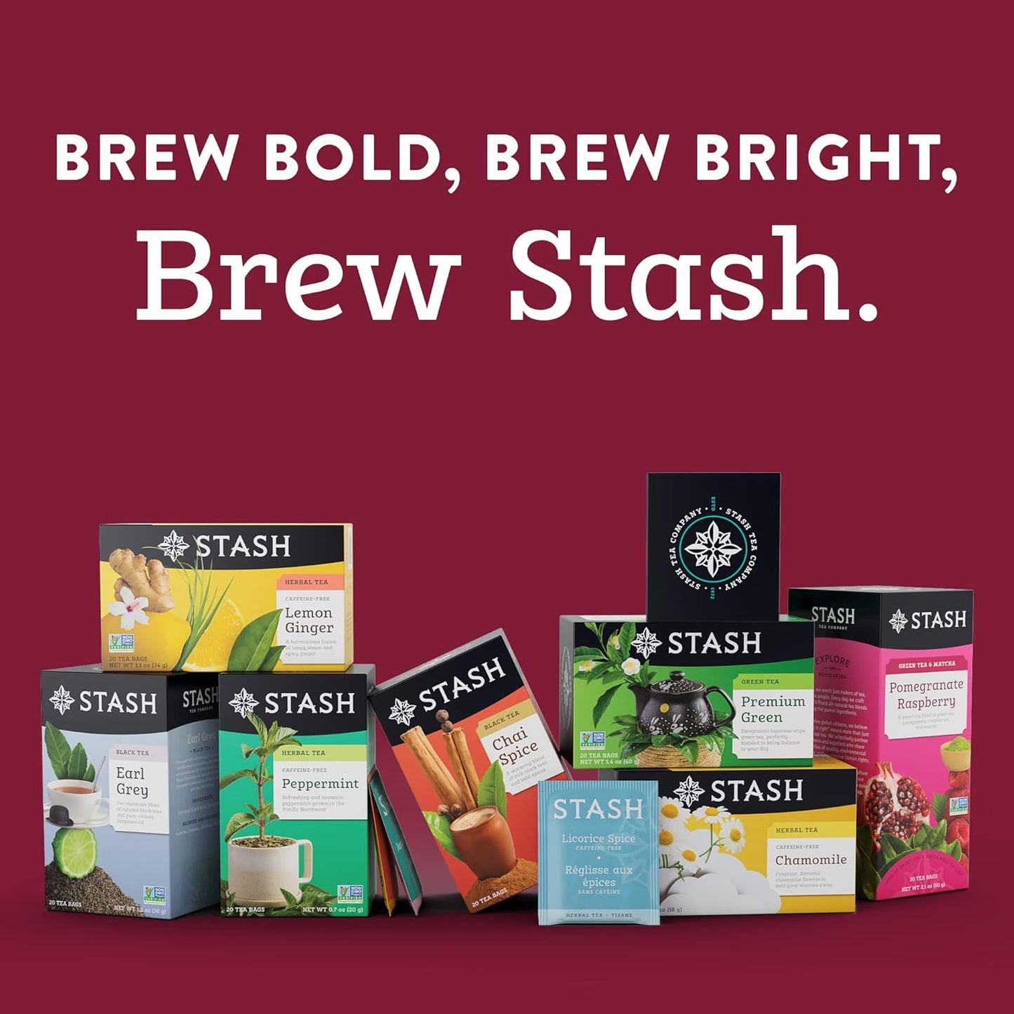 Stash Tea Decaf Vanilla Chai Tea, 6 Boxes With 18 Tea Bags Each (108 Tea Bags Total)