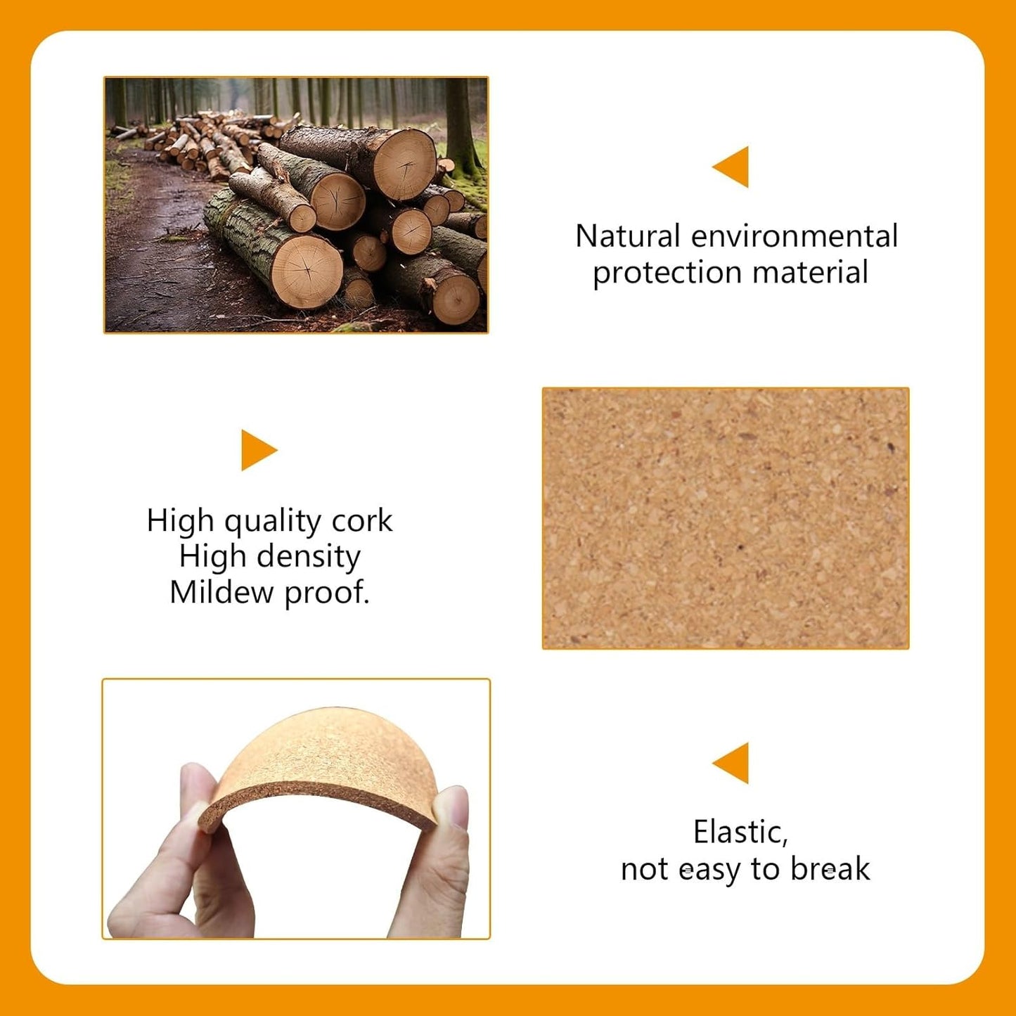 24 pcs Cork Coasters for Drinks, Bulk Blank Coasters DIY Crafts, Non-Slip, Heat-Resistant, Absorbent and Reusable Coffee Coaster for Home Tabletop Decoration