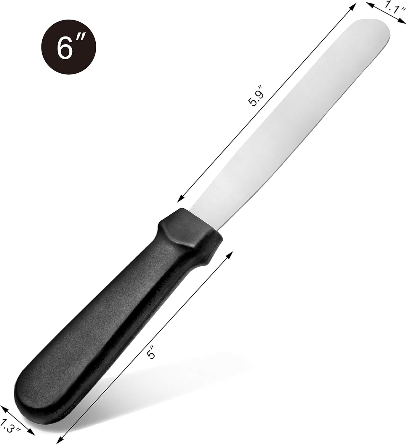 New Star Foodservice 38149 Straight Icing Spatula, 6-Inch Blade, 11-Inch Overall, Silver