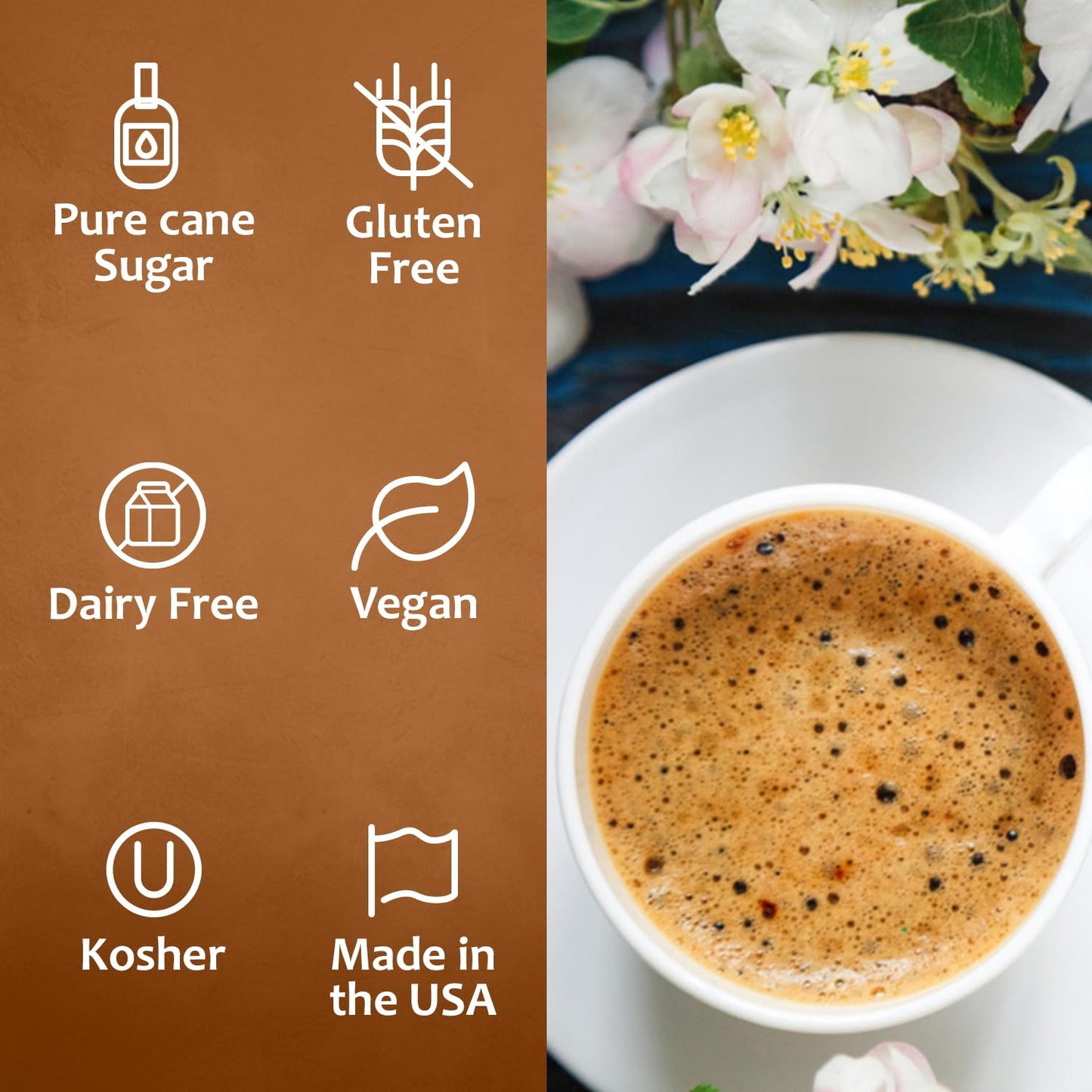 Syruvia French Vanilla Coffee Syrup - 25.4 fl oz. Premium Coffee Flavoring Syrup. Kosher, and Gluten-Free. Perfect for enhancing drinks, sodas, shakes, desserts, and more.