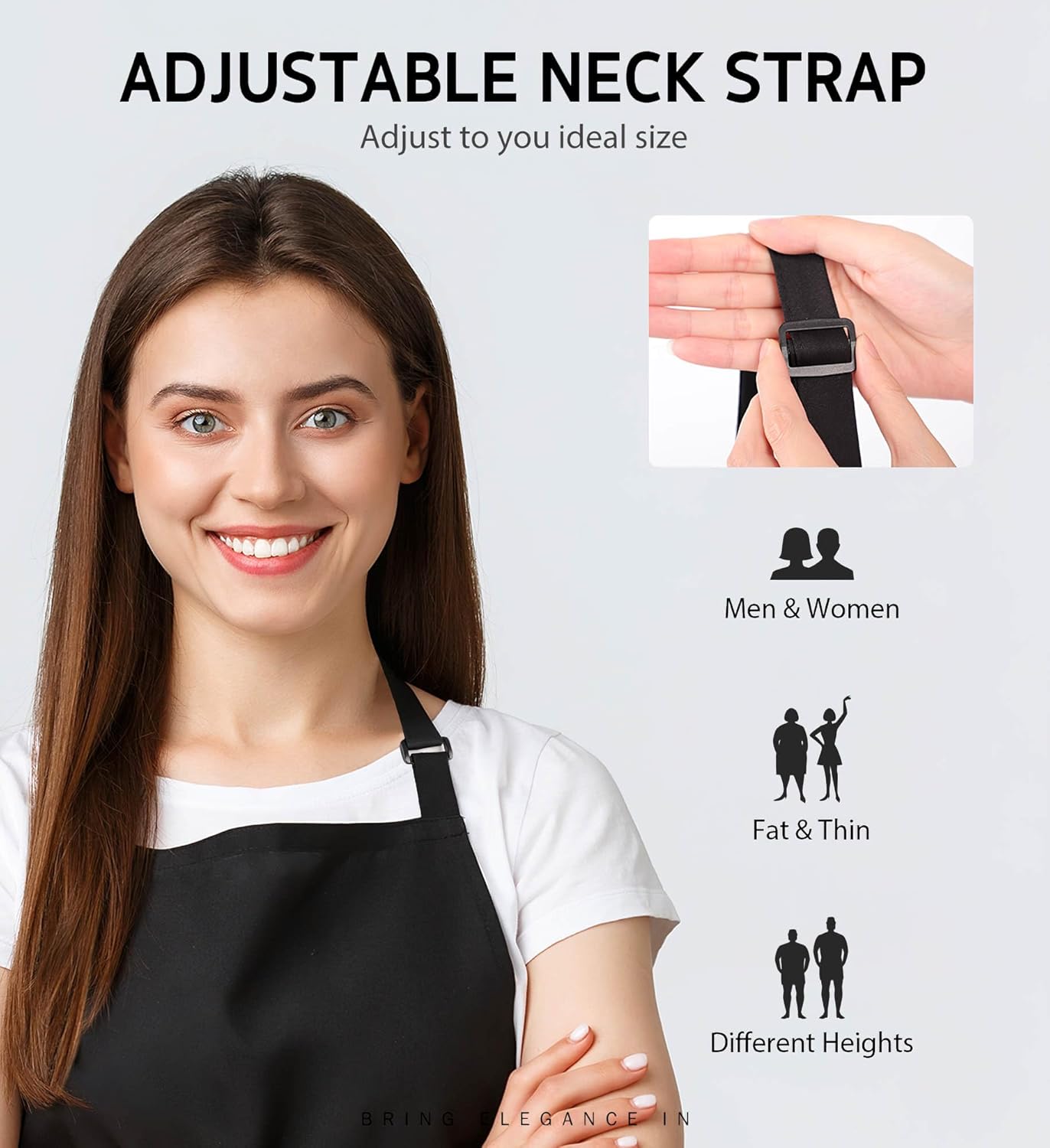 Syntus 12 Pack Bib Apron, Unisex Aprons Adjustable 100% Cotton with 2 Pockets Cooking Kitchen Aprons for Women Men Chef, BBQ Drawing Apron Bulk, Black