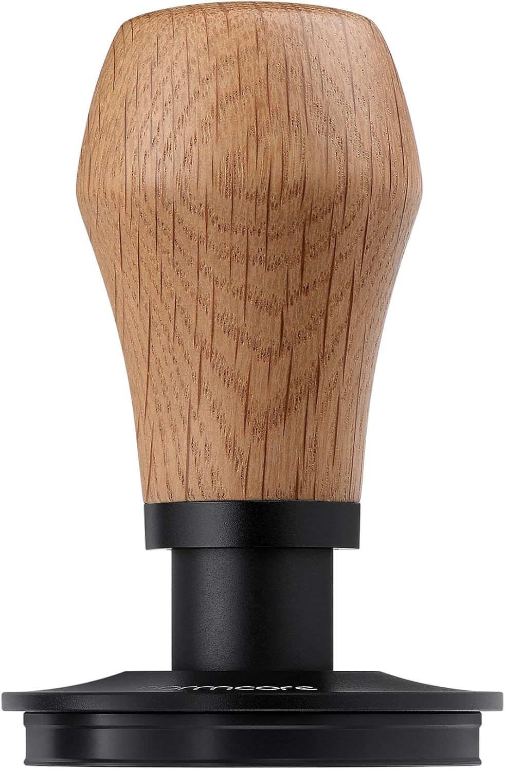 Normcore 58.5mm Coffee Tamper V4 - Coffee Tamper With Titanium PVD Coating Ripple Base -15lb / 25lb / 30lbs Replacement Springs, Spring Loaded Tamper With Genuine Oak Wood Handle